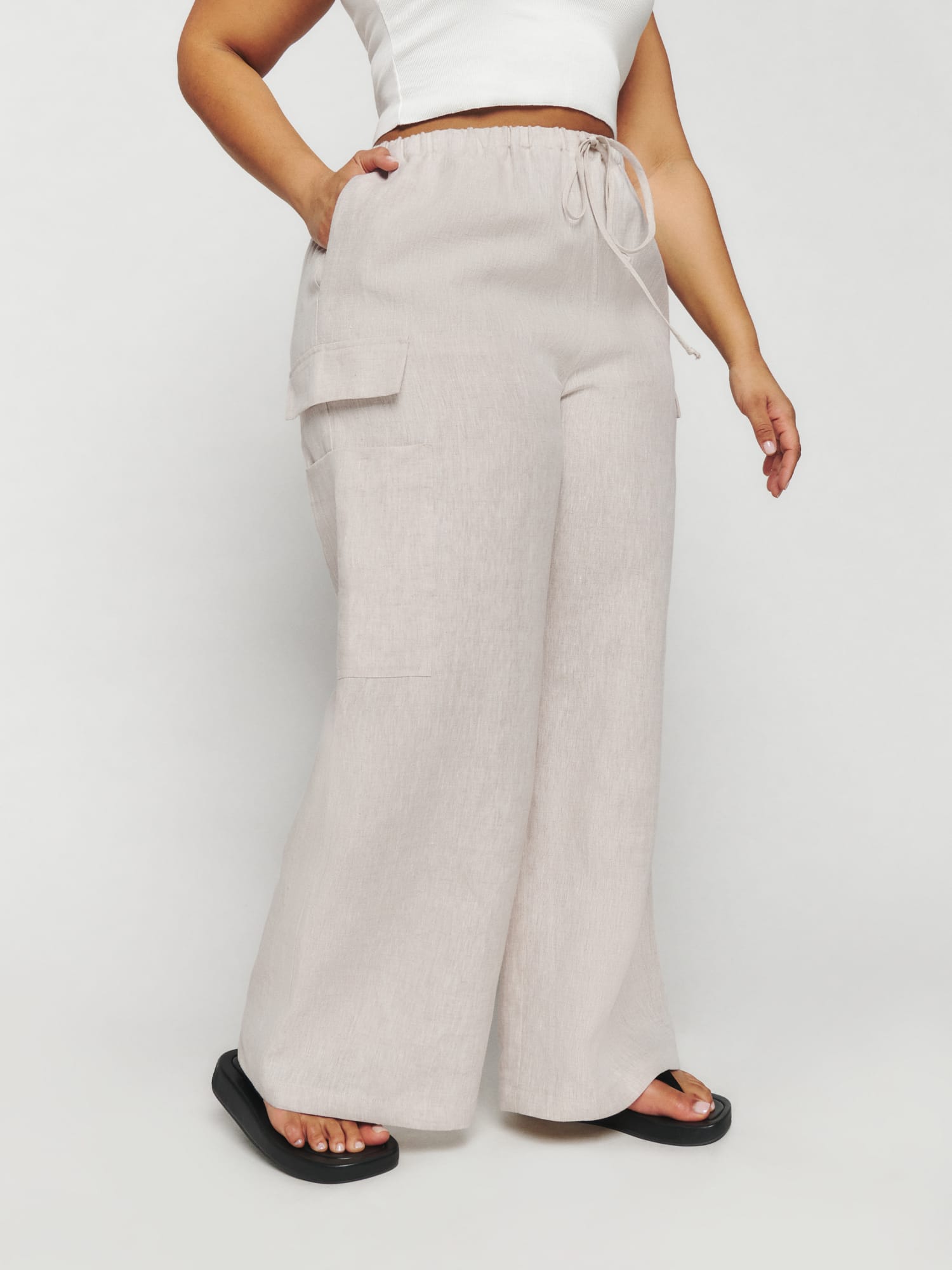 Reformation linen pants 2025
