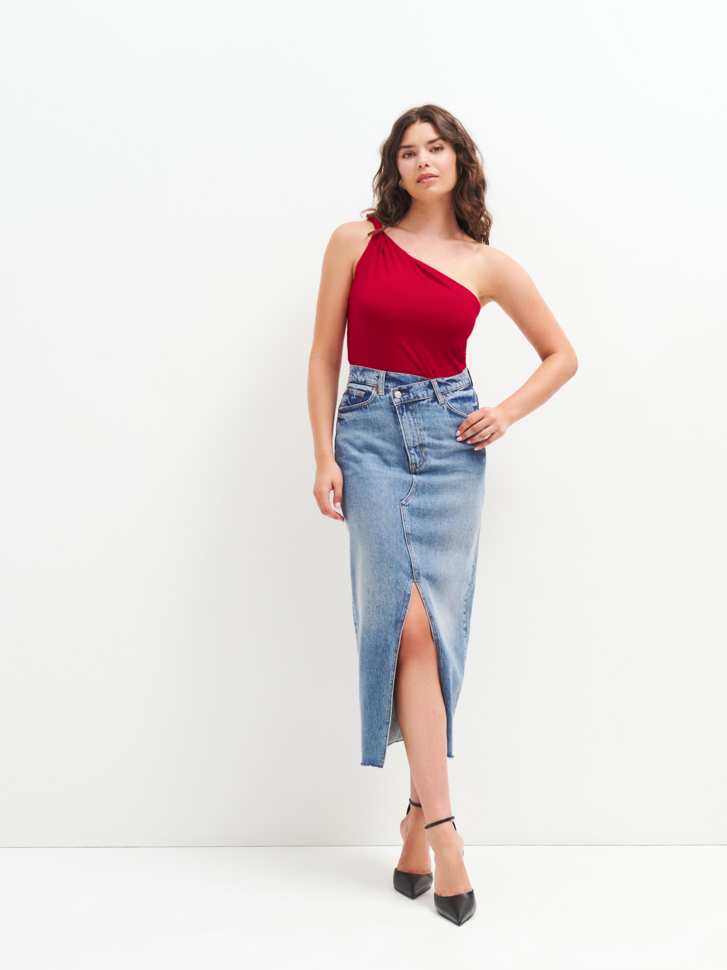 Reformation one shoulder top sales