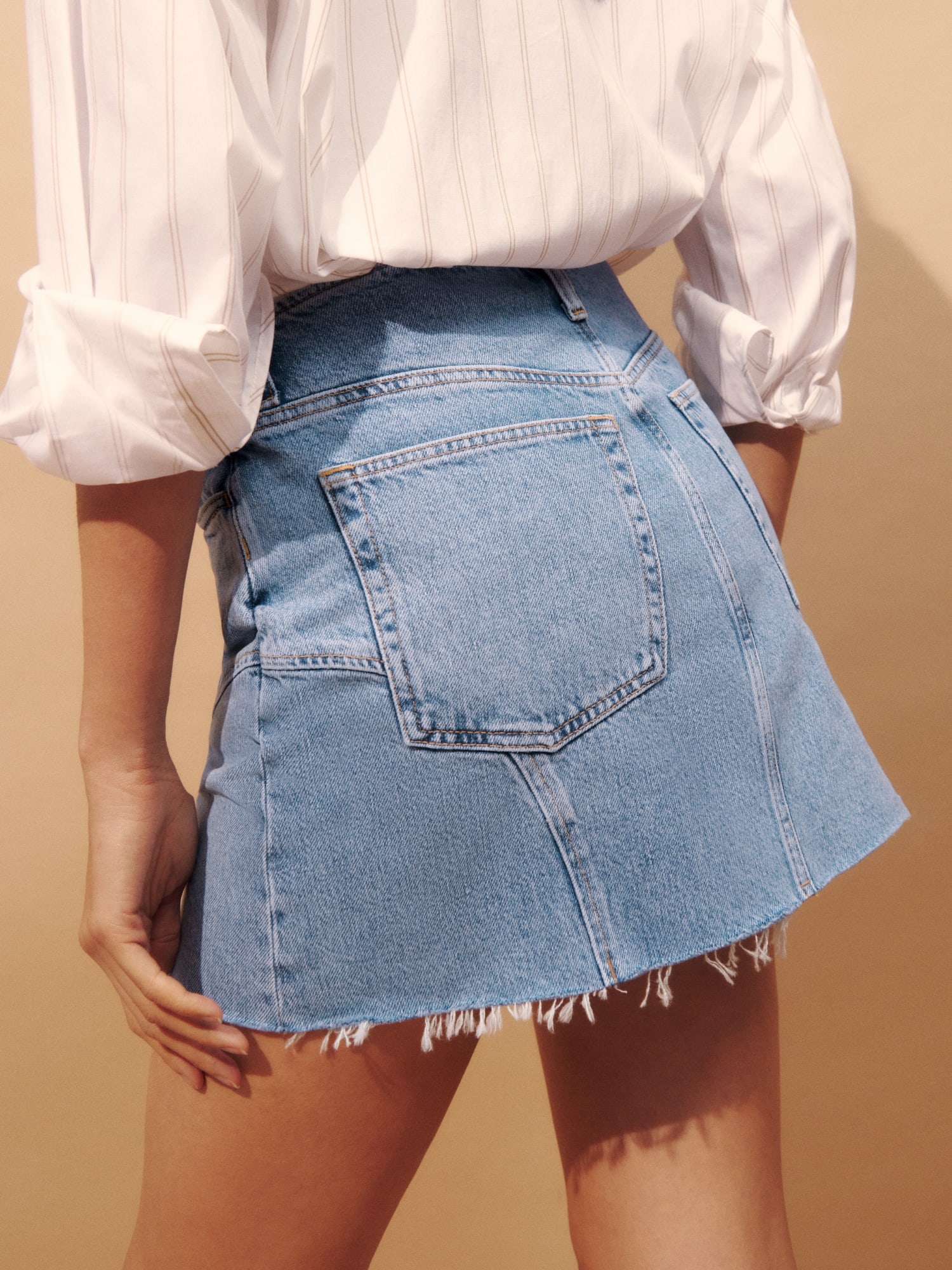 Bec Mid Rise Denim Mini Skirt - Sustainable Denim