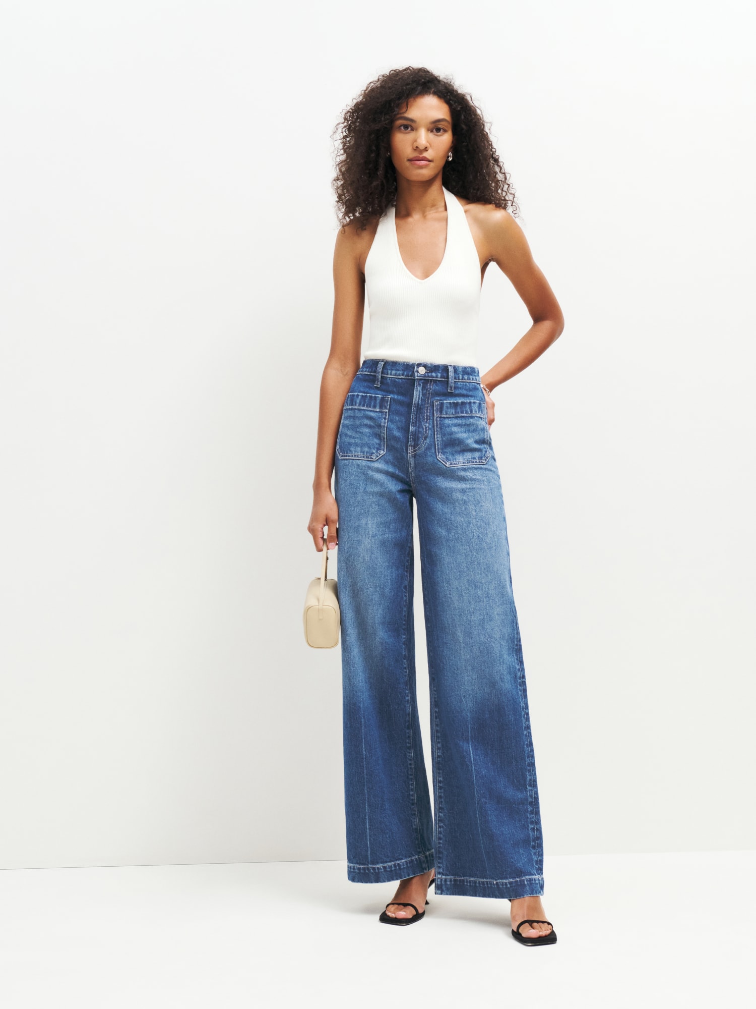 High-Rise Wide Leg Jeans