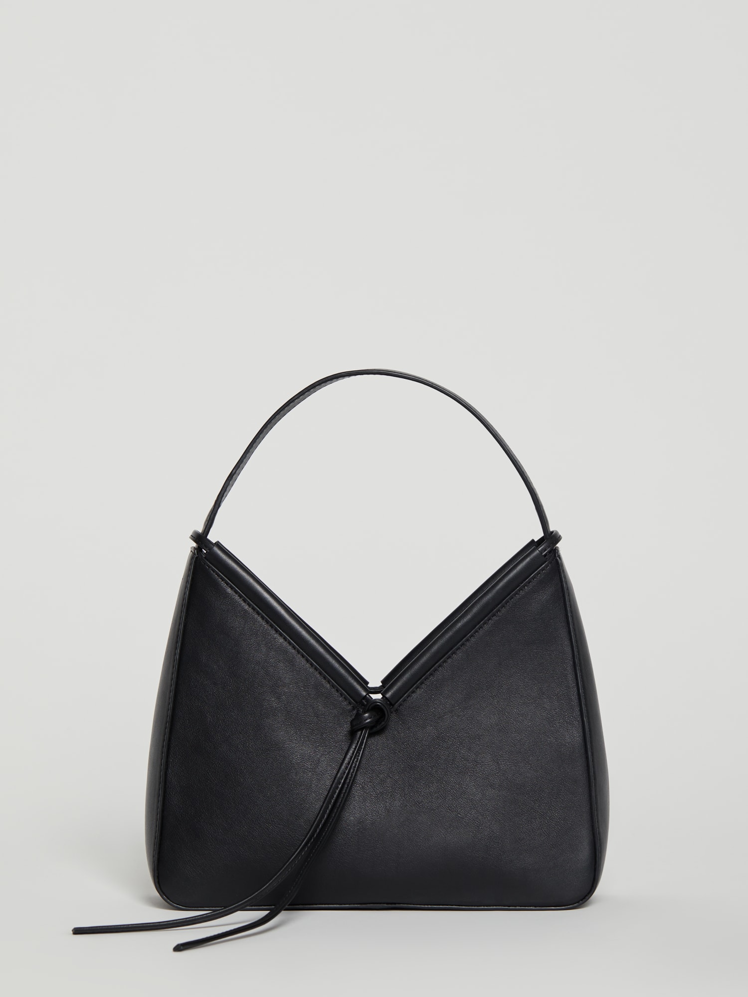 DEUX LUX Black Crinkle Large Bag Purse With Shoulder Strap N Wrist Handle