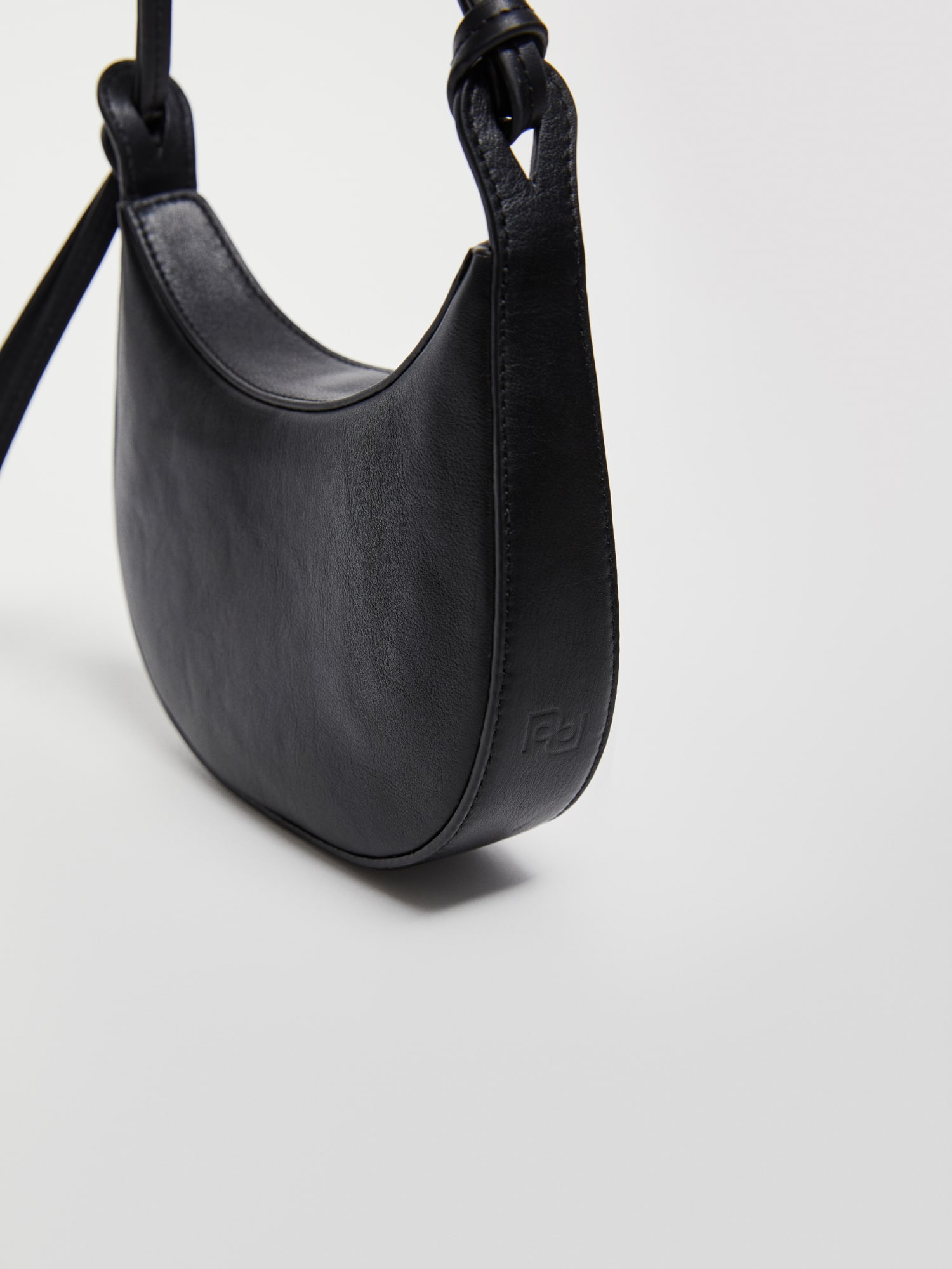 Black Leather Mini Shoulder Bag