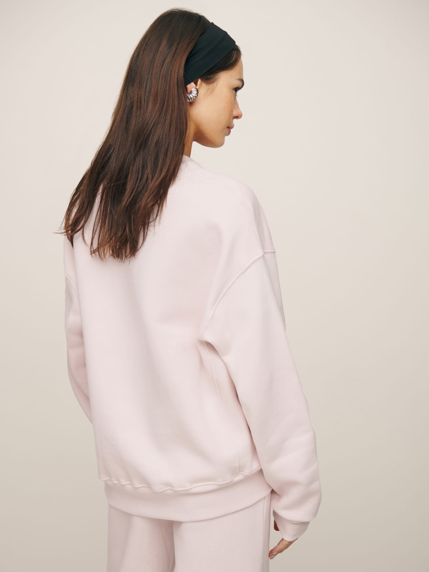 Powder pink sweatshirt sale