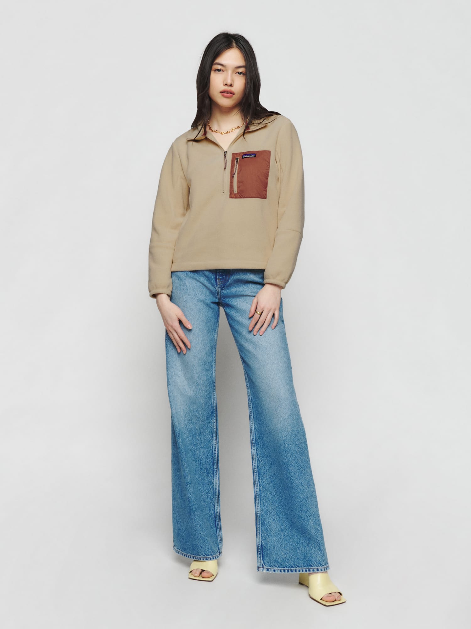 Tan patagonia pullover sale