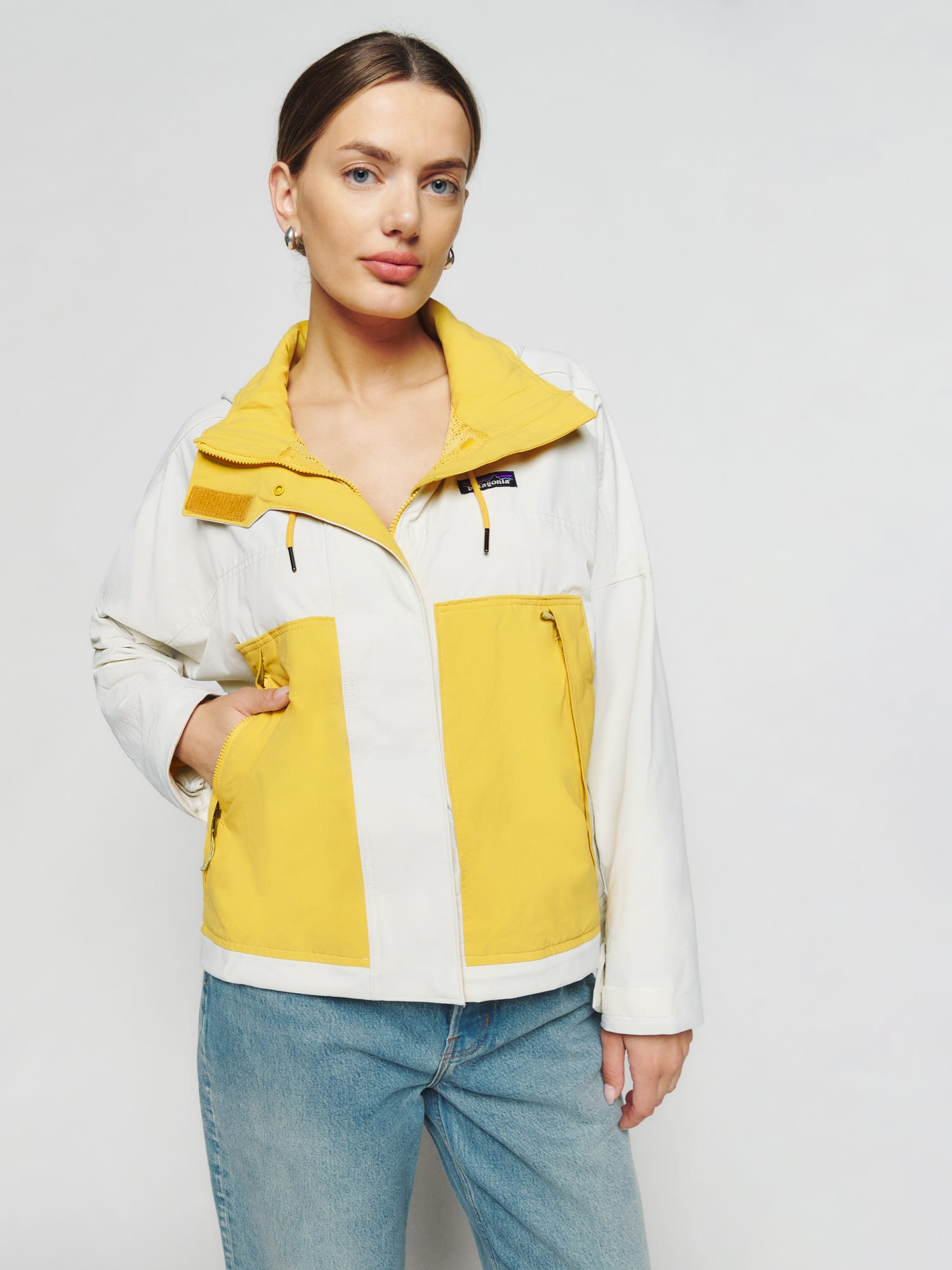 Yellow patagonia jacket womens on sale