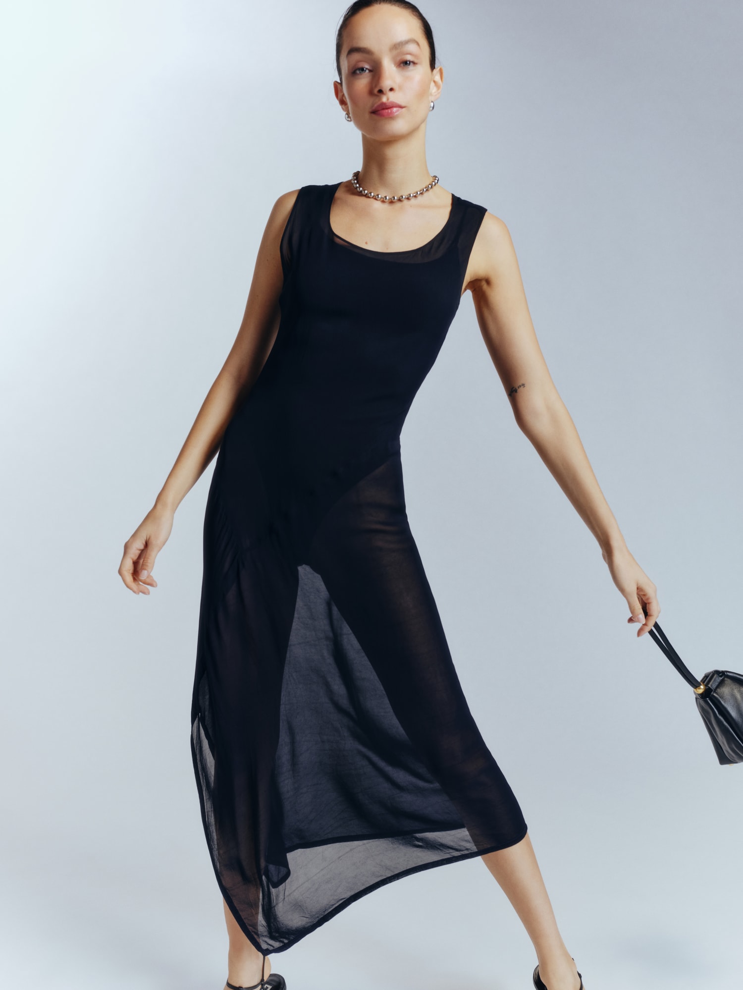 Vintage Sheer Jil Sander Dress Sustainable Vintage Reformation