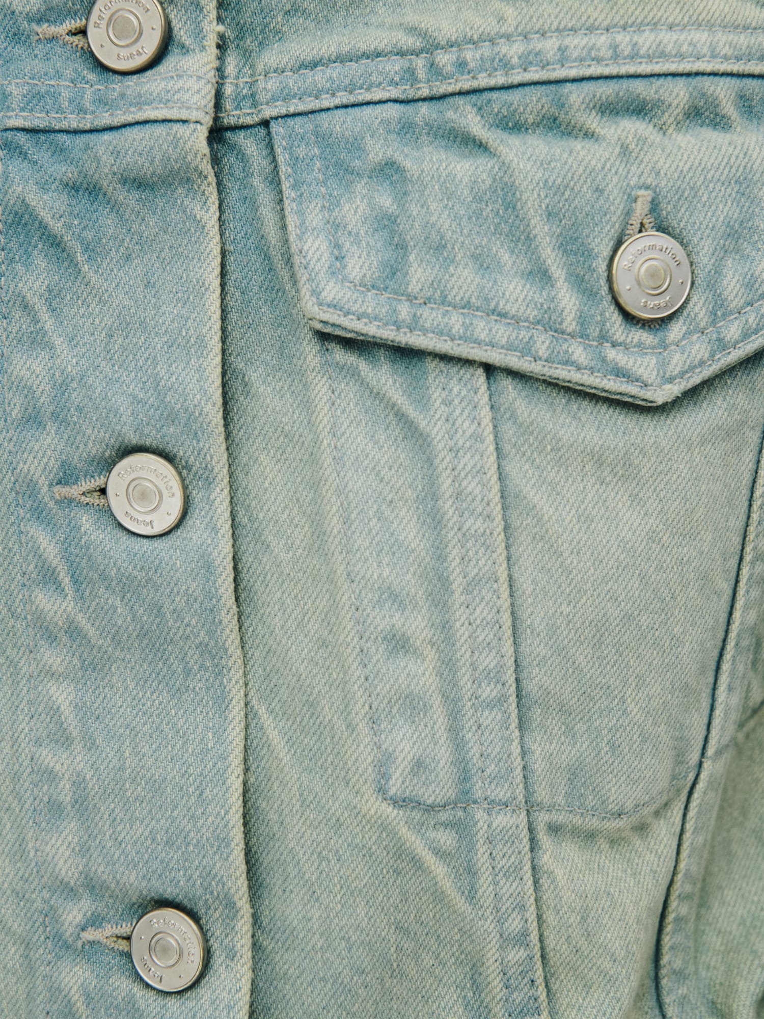 Jori Cropped Denim Jacket - Sustainable Denim | Reformation
