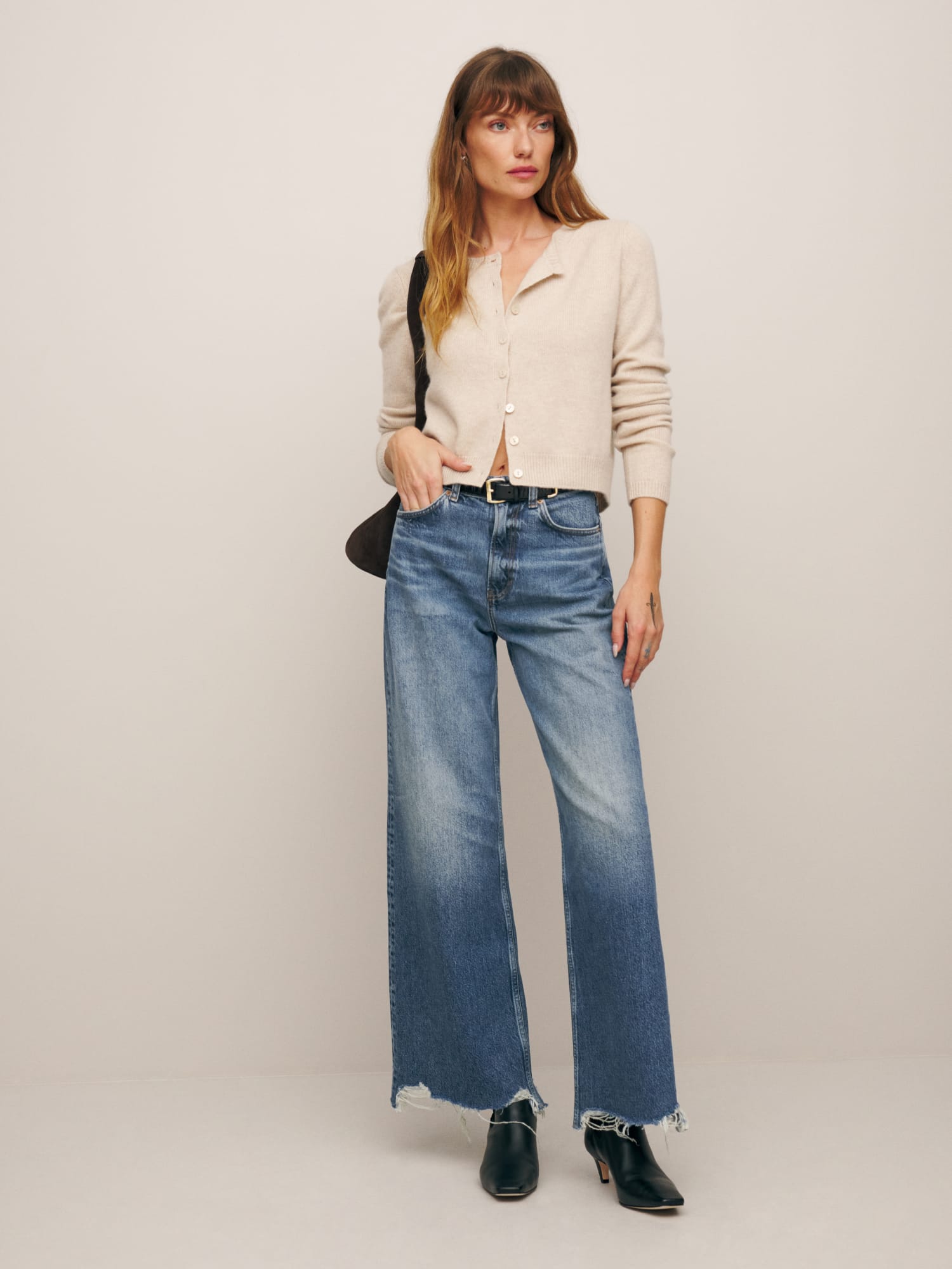 High Rise Wide Leg Fit Jeans