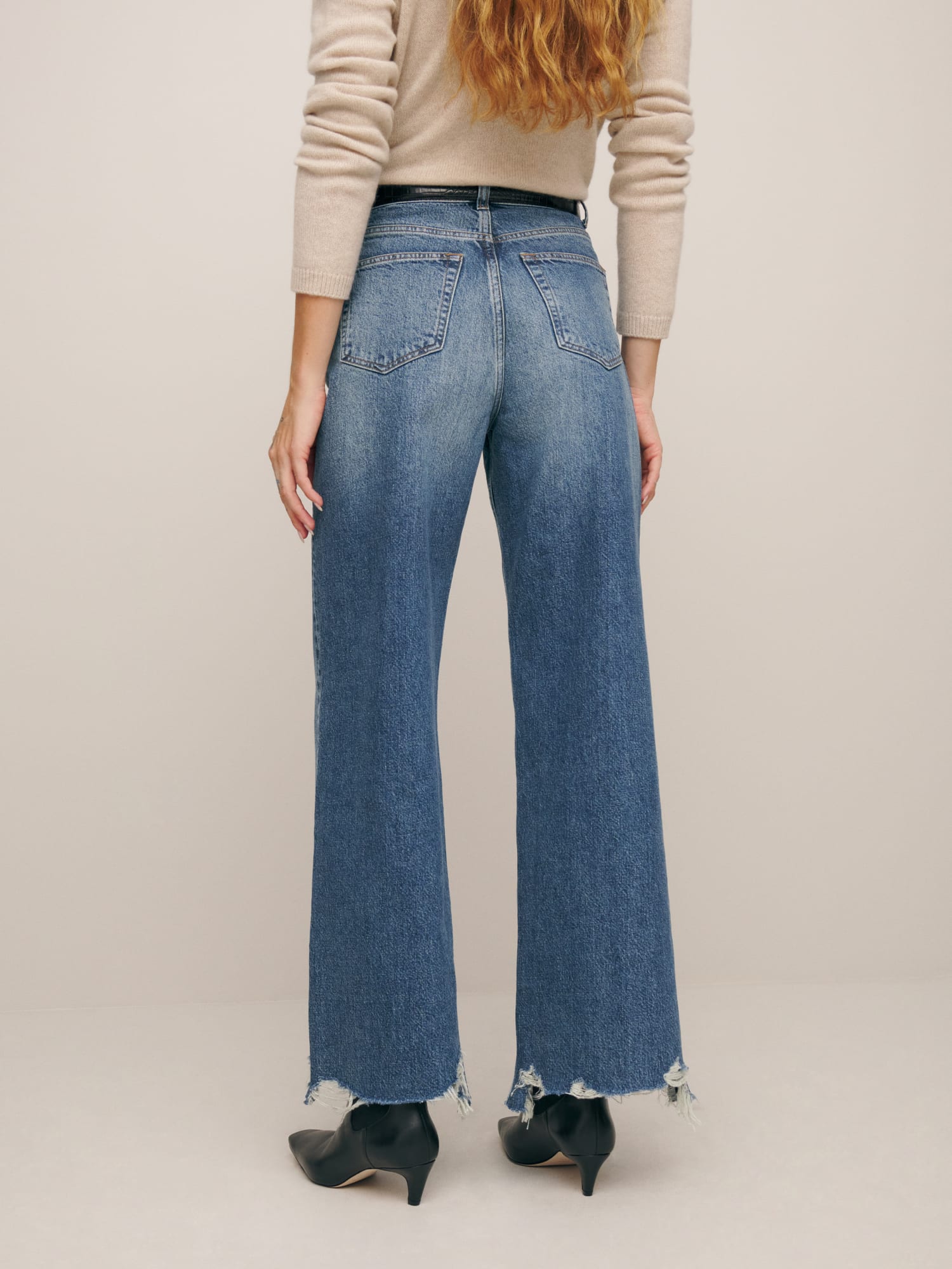 Cary High Rise Slouchy Wide Leg Cropped Jeans - Sustainable Denim |  Reformation