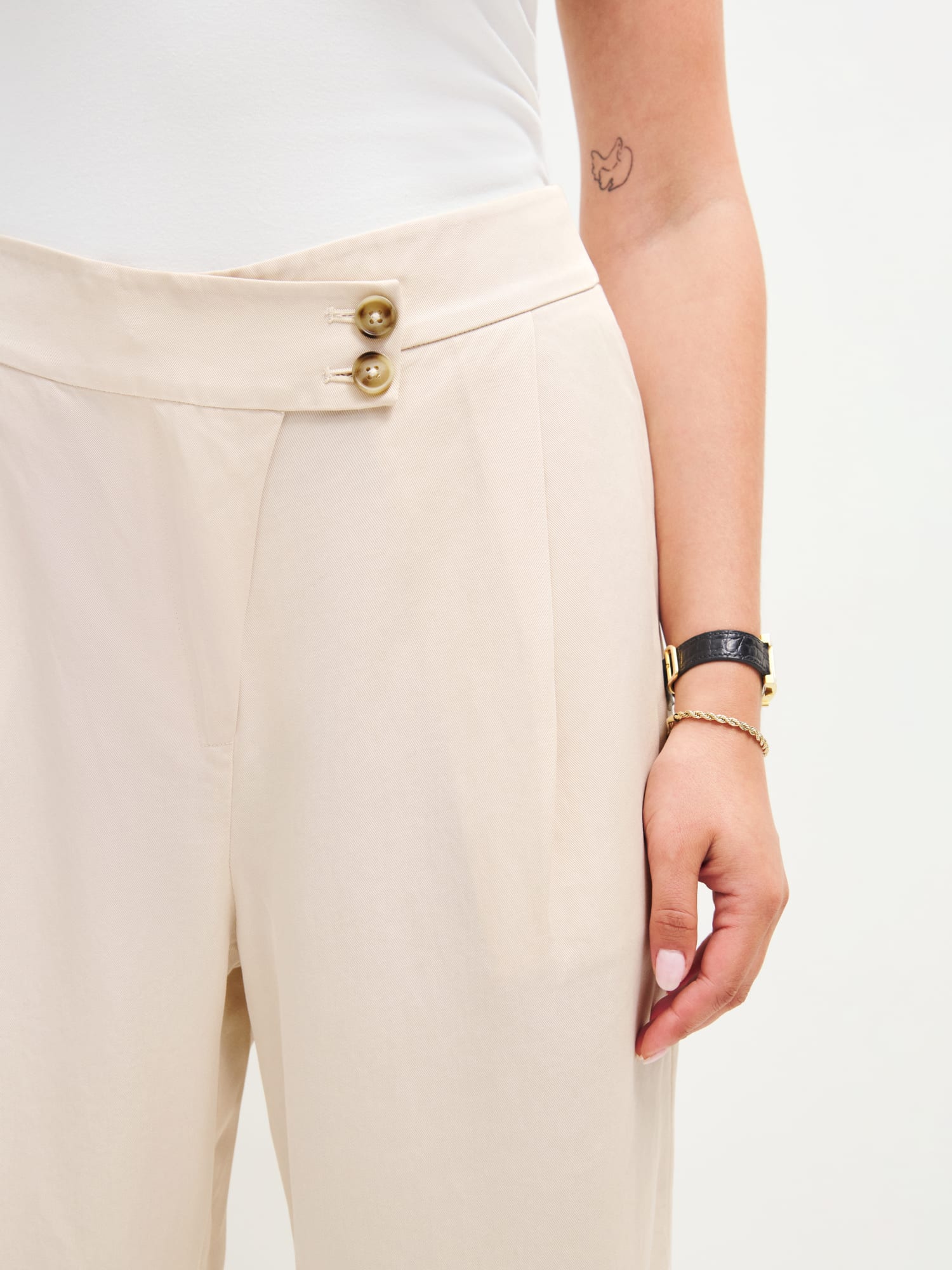 Belted Cropped Pants TENCEL™ Lyocell Girl