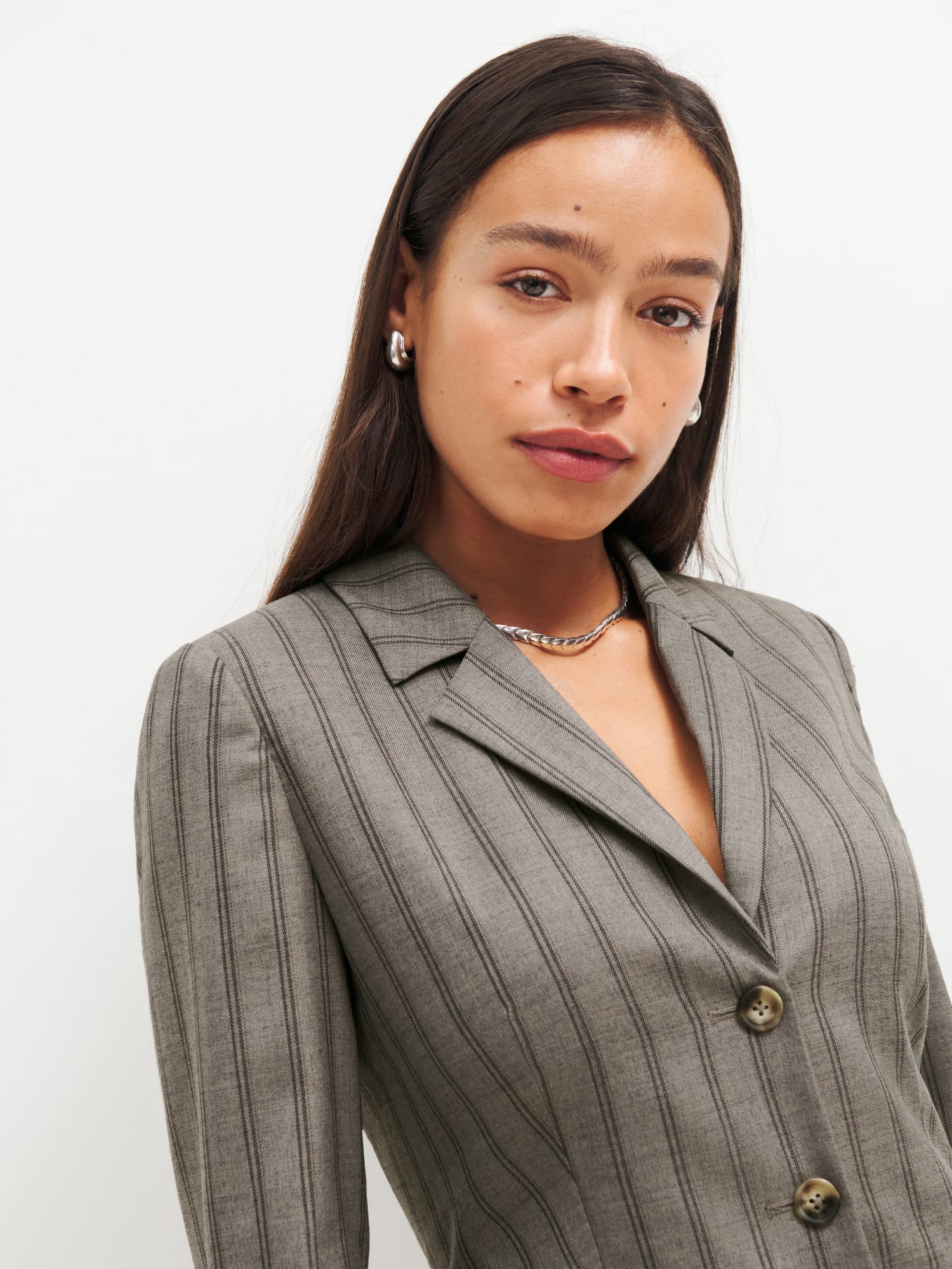 Jacques Long Fitted Blazer Long Sleeve Reformation