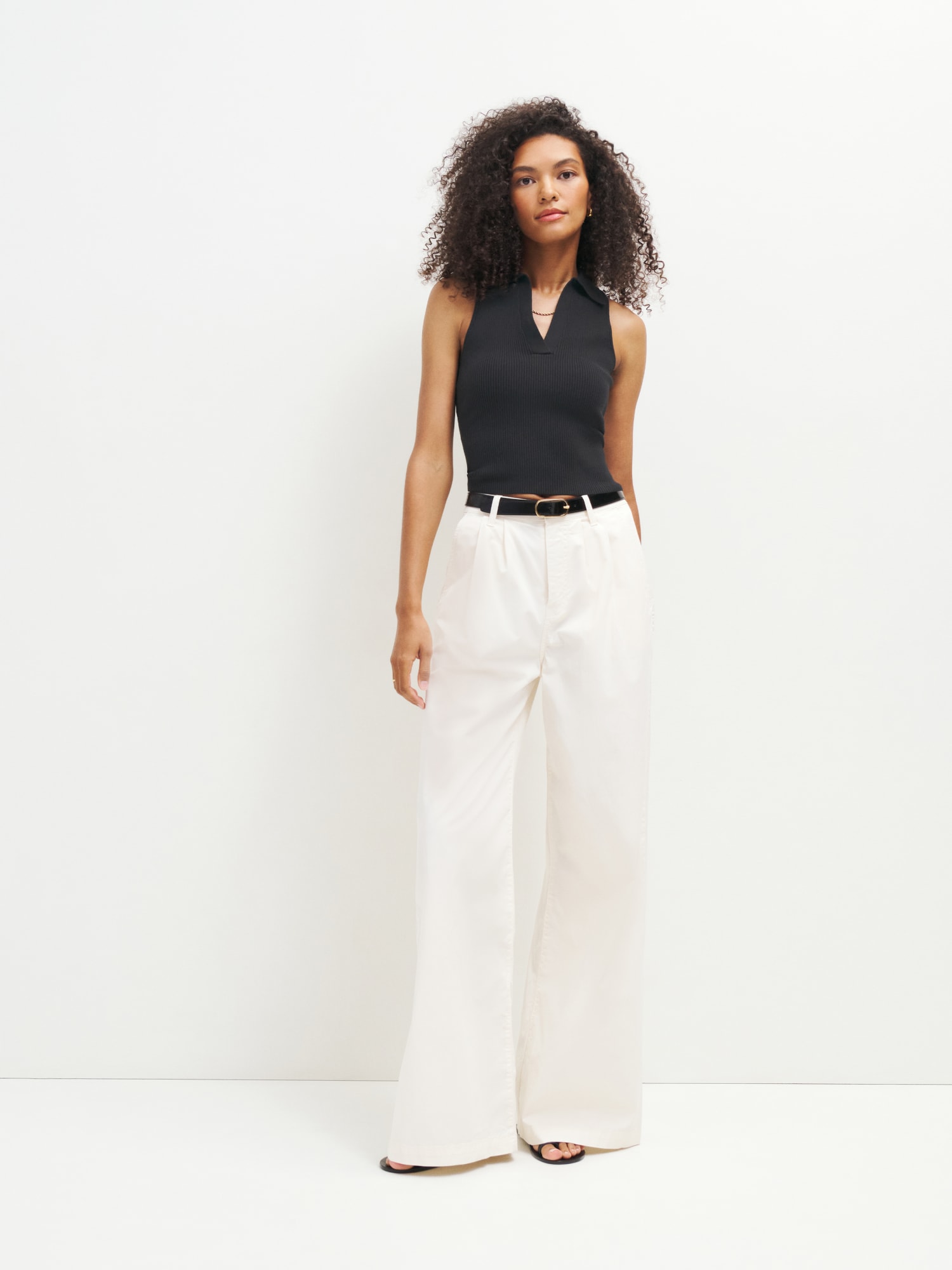 Tabitha Collared Sleeveless Sweater Sustainable Sweaters