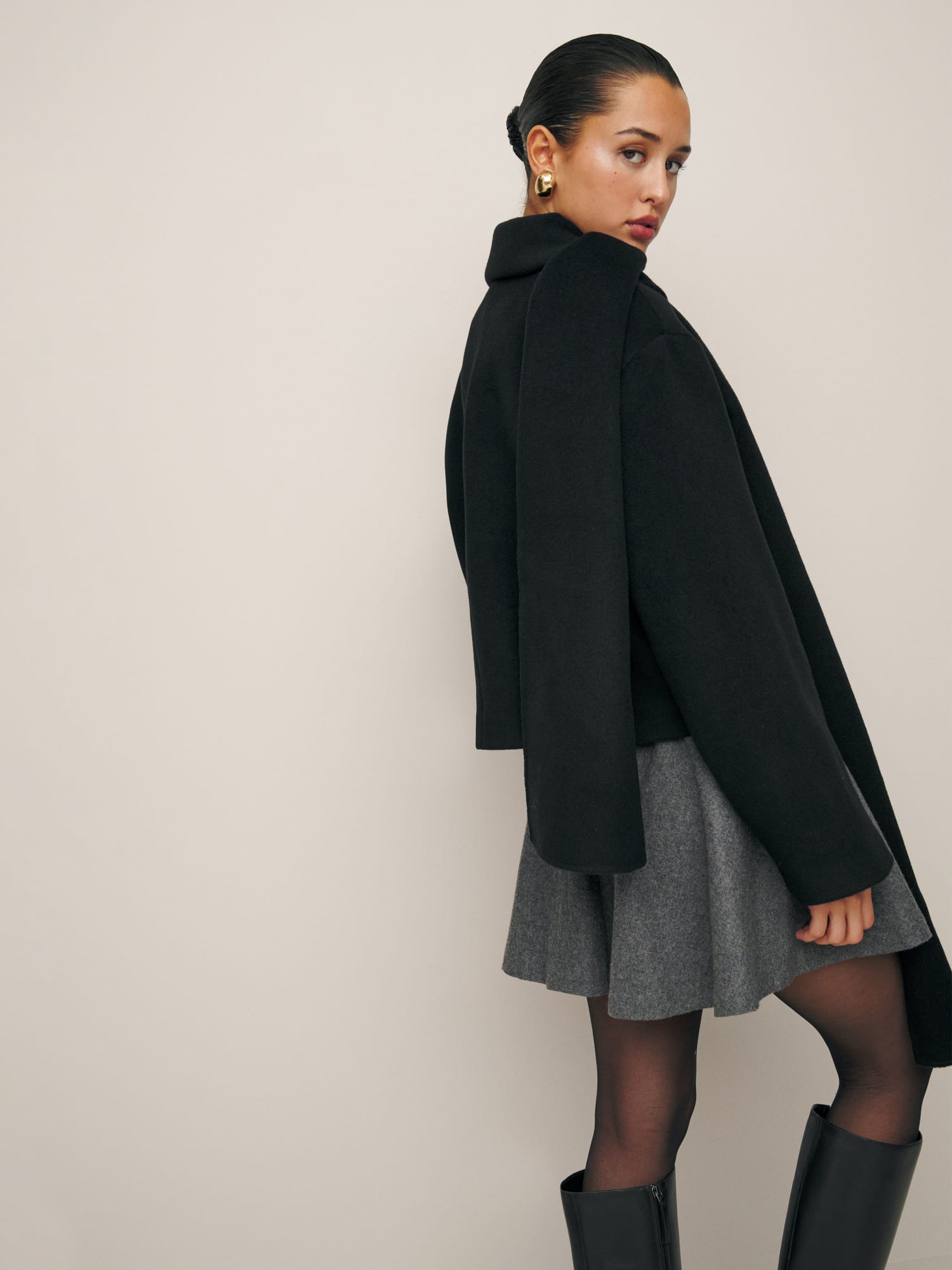Cropped hotsell sleeve coat