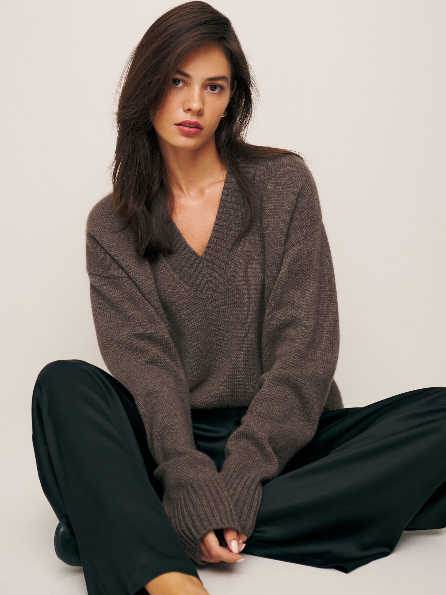 Jadey Oversized Vneck Sweater - Sustainable Sweaters | Reformation