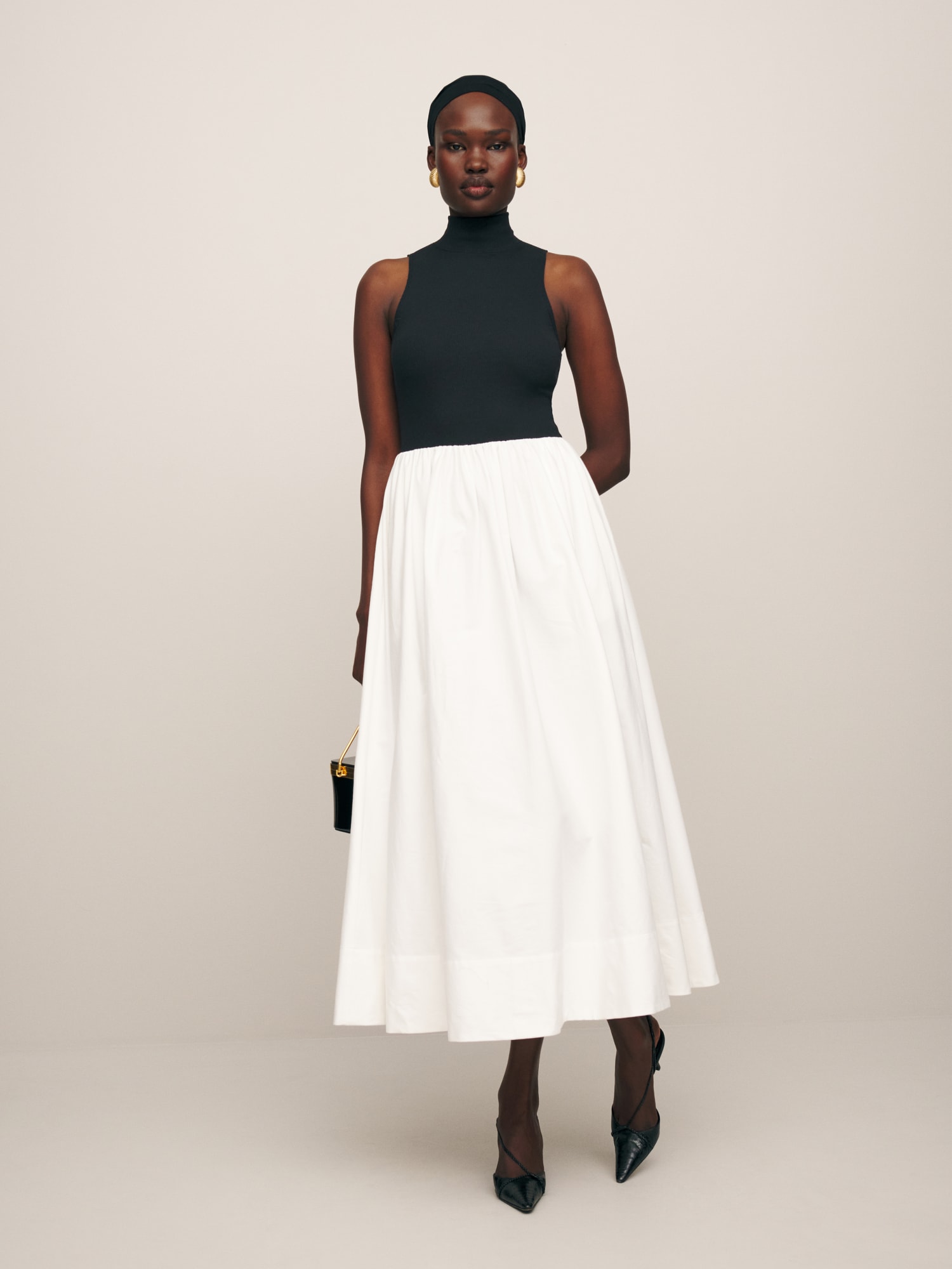 Reformation top grey dress
