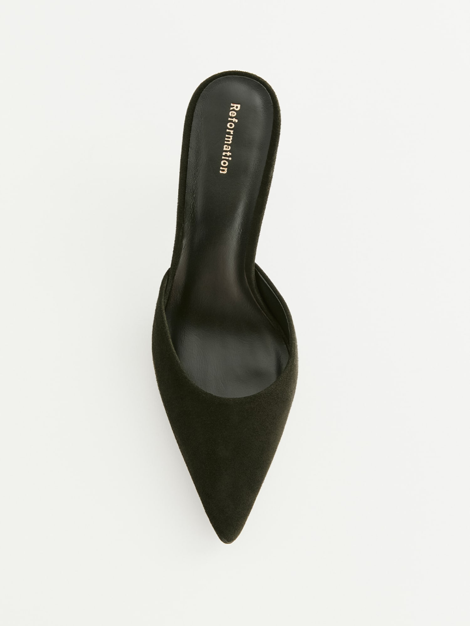 Black suede mule heel store