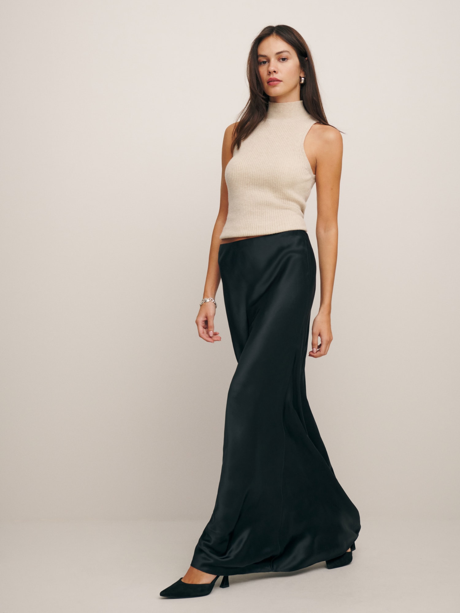 Bella Silk Skirt Reformation
