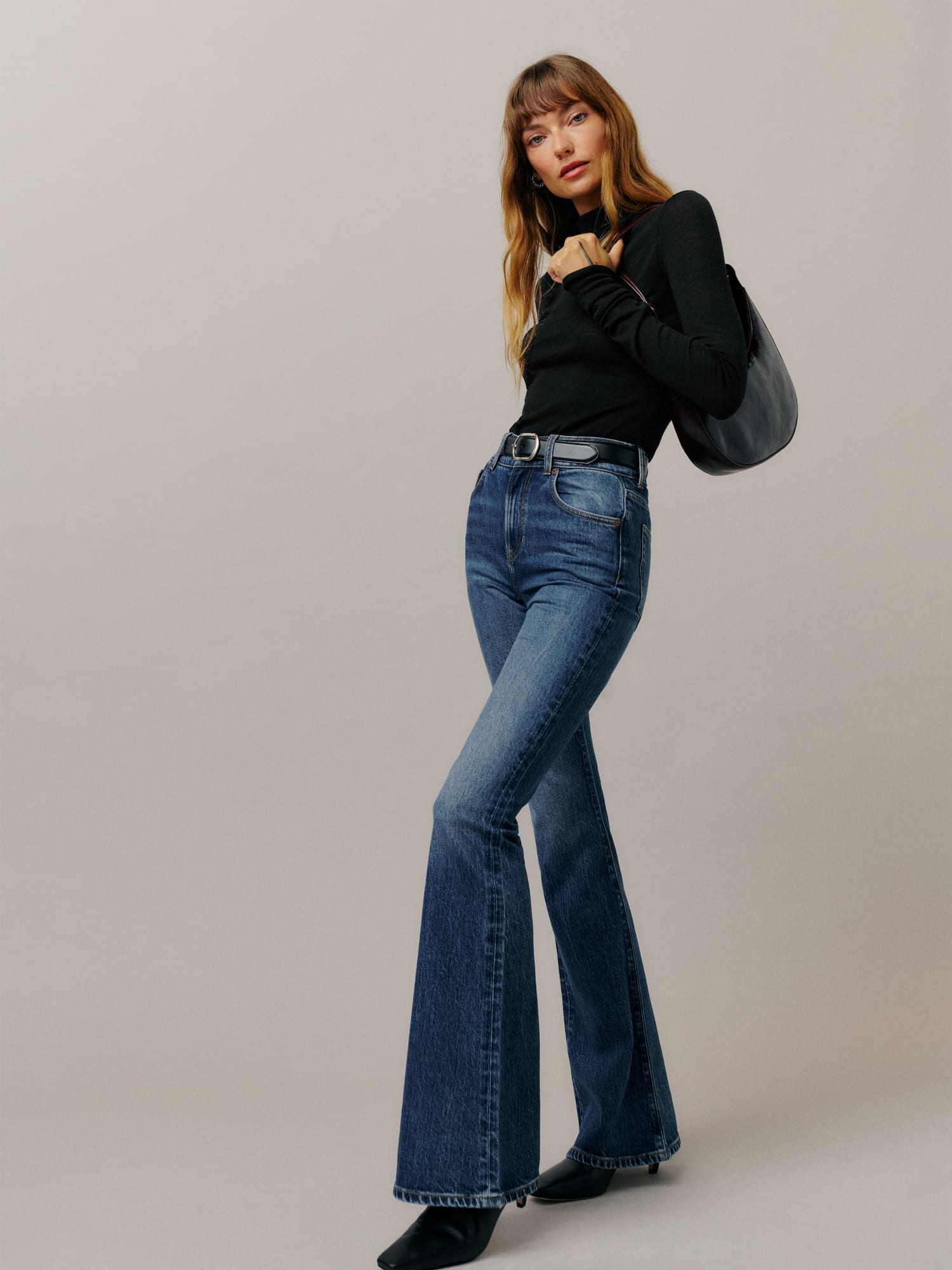 Jeans flare high on sale waist