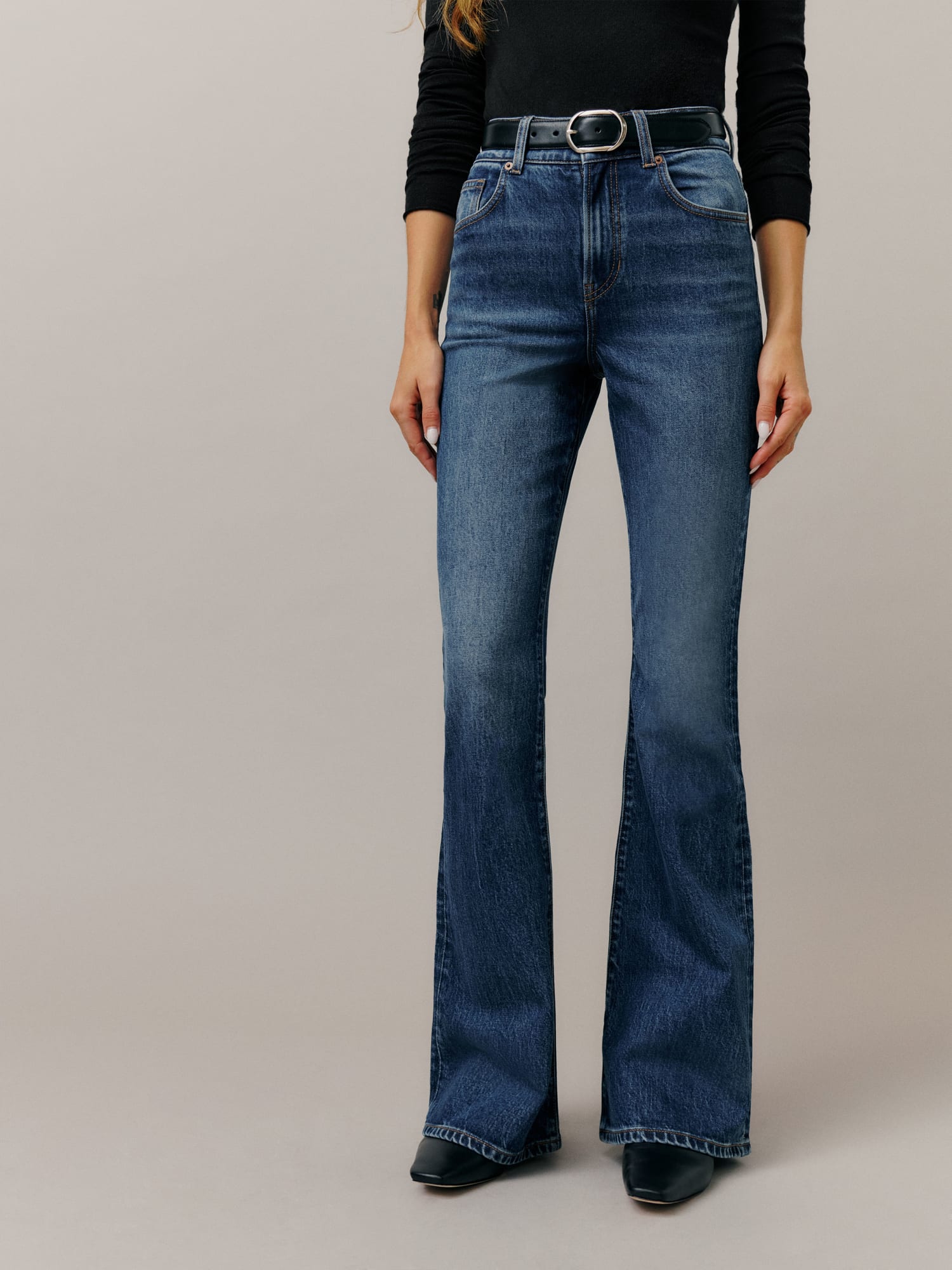 Margot High Rise Flare Jeans  Flare jeans, Flares, Cool outfits