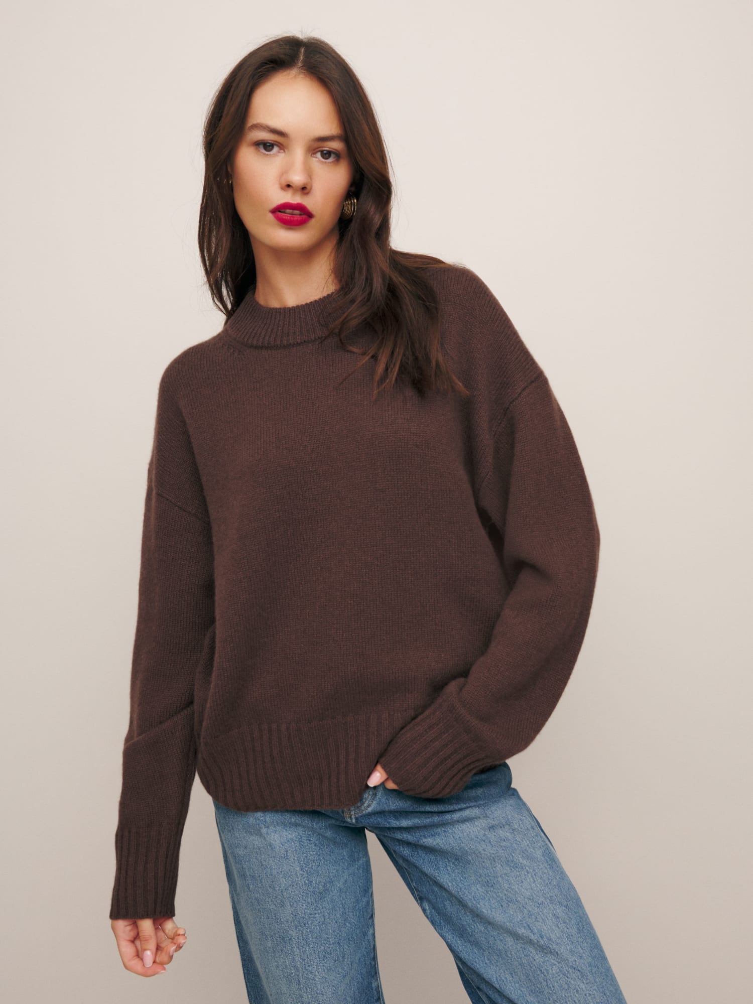 Oversized crew sweater store