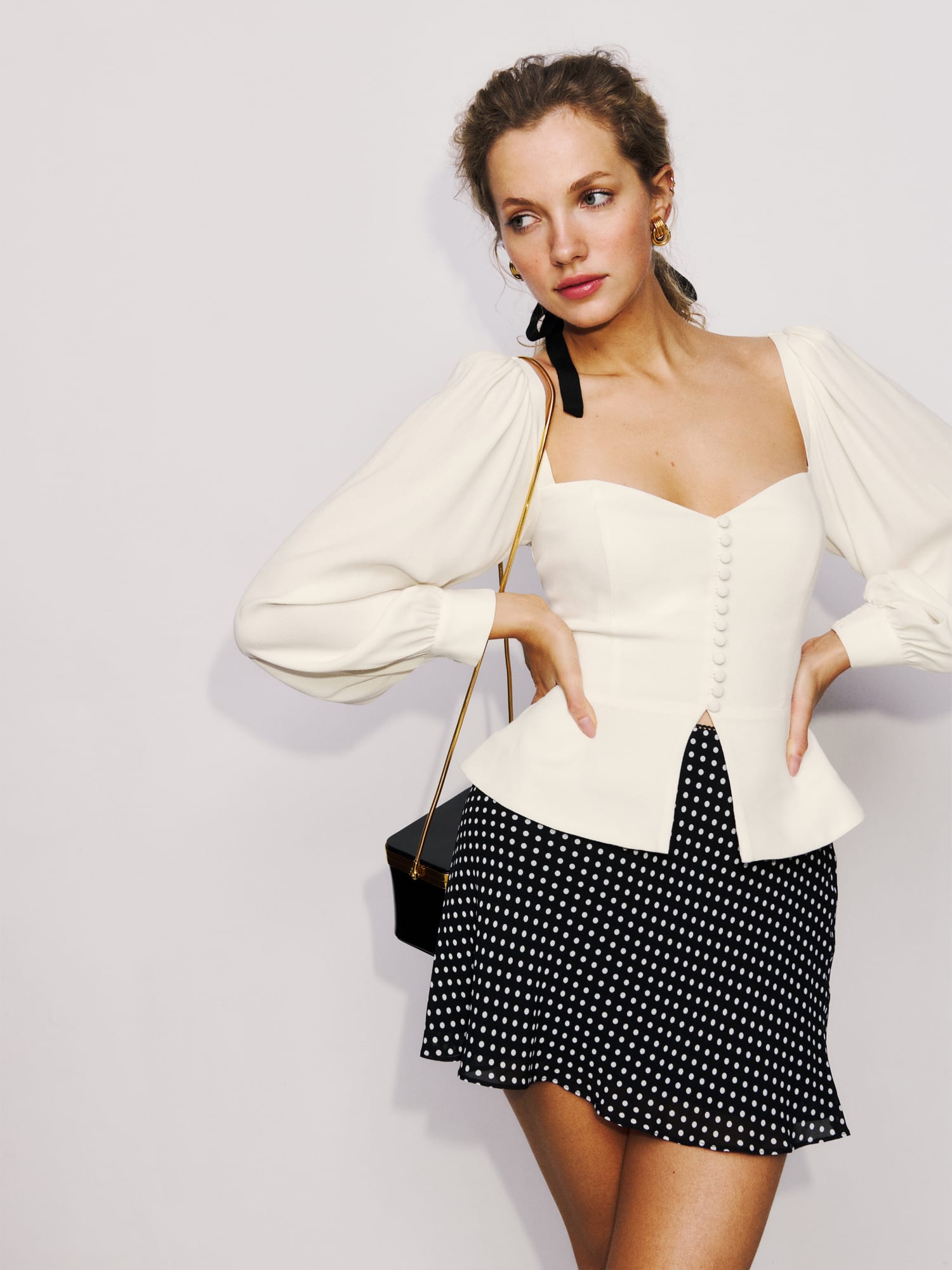 Reformation polka clearance dot top