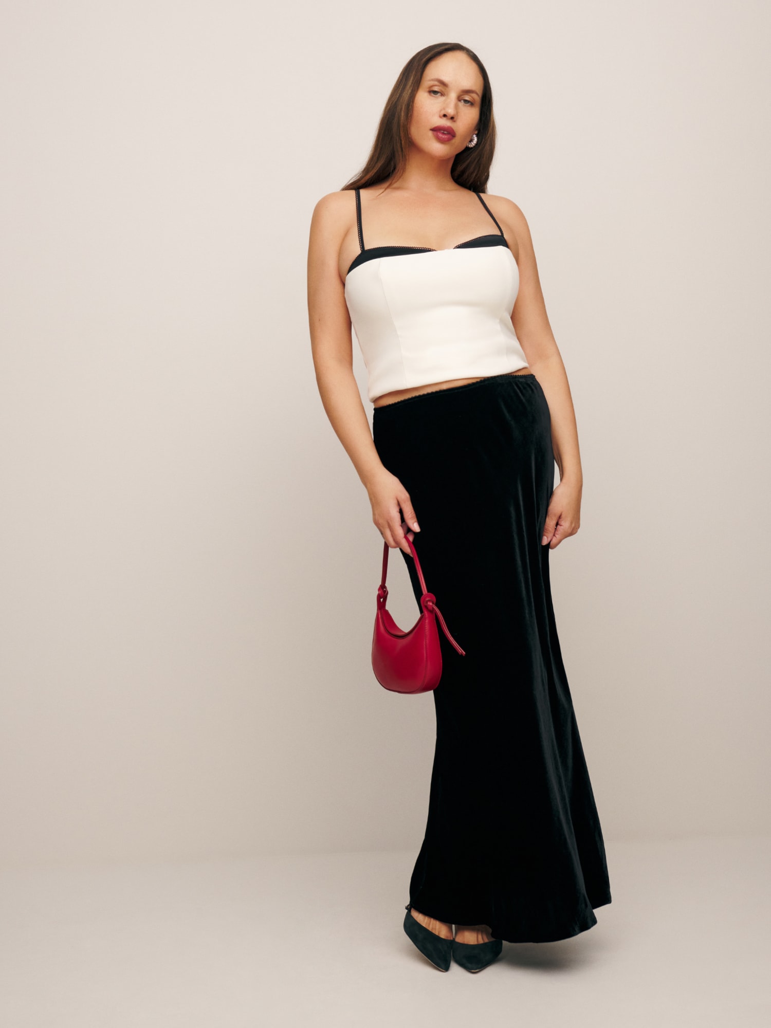Velvet skirt hotsell elasticated waist