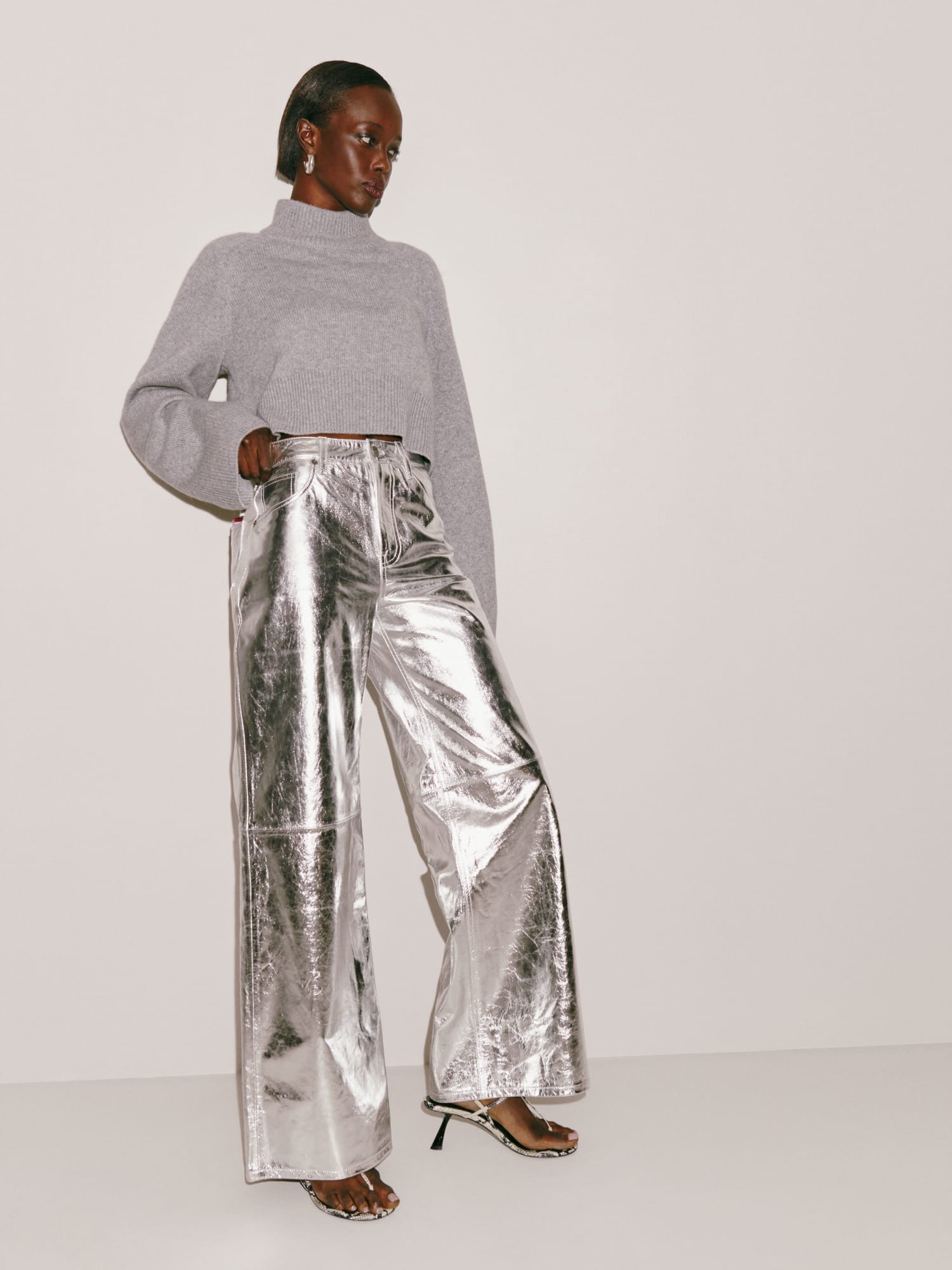 Veda Erin Wide Leg Leather Pant - | Reformation
