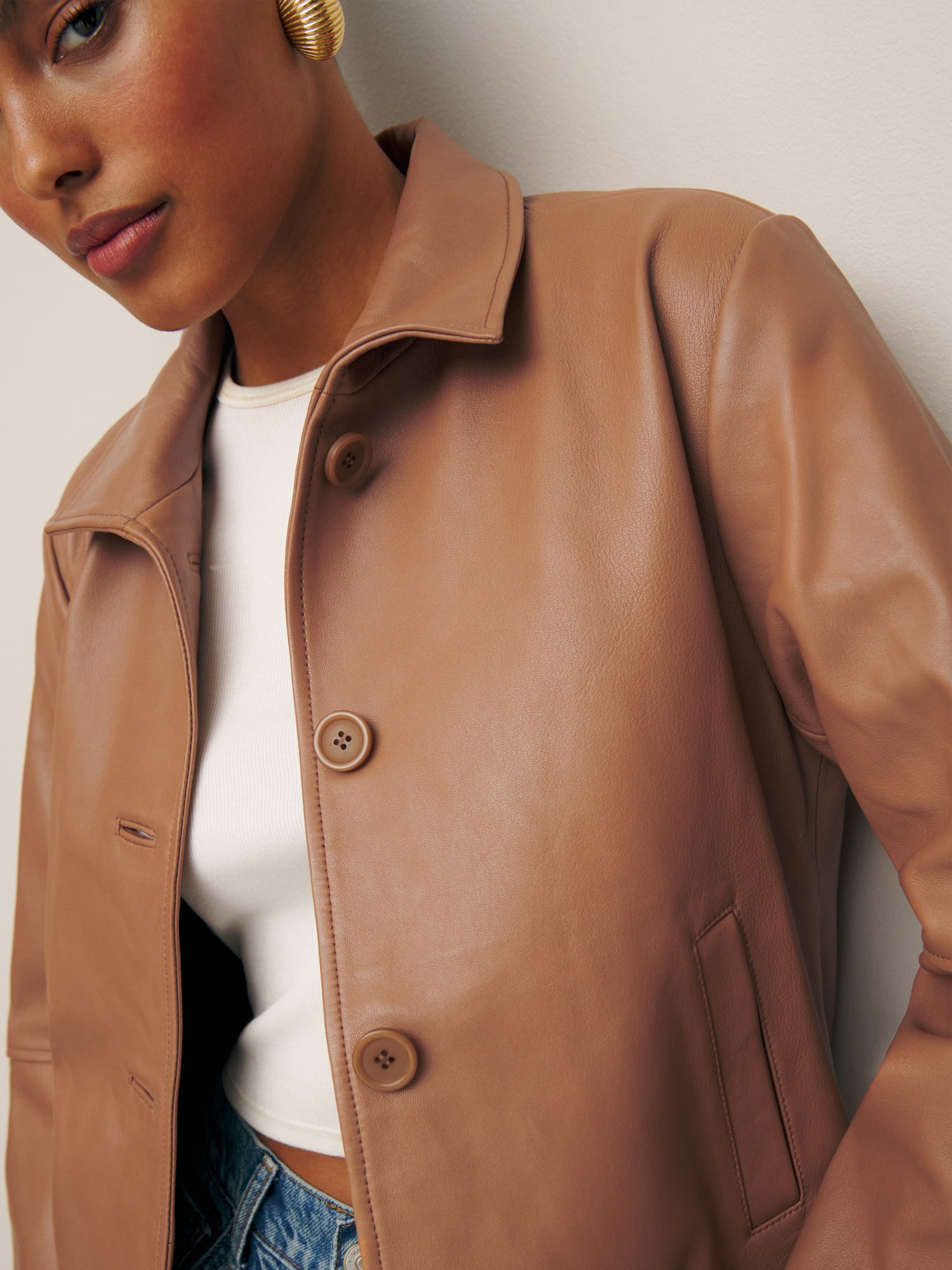 Reformation veda leather jacket 2025