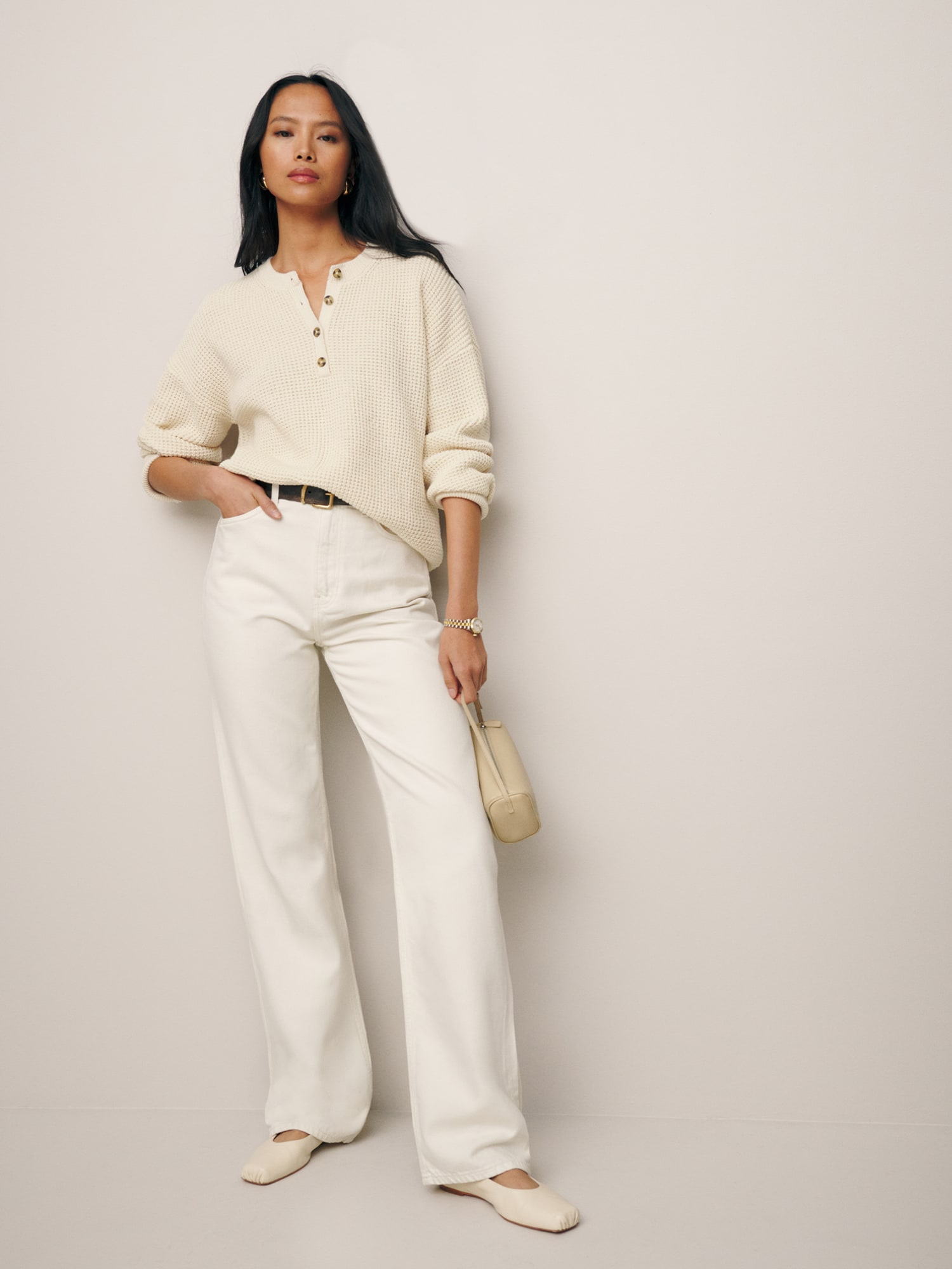 Henley style sales sweaters
