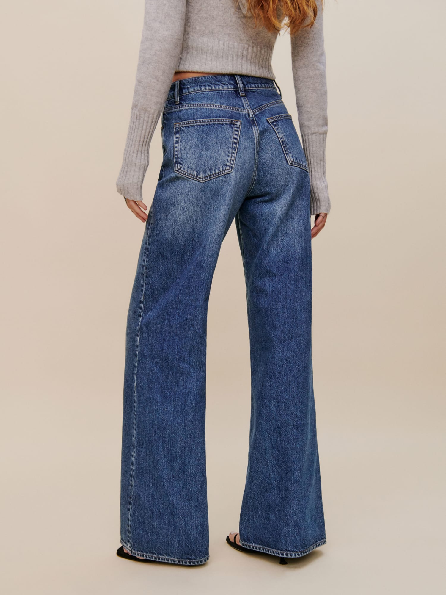 Cary Drawstring Waist Slouchy Wide Leg Jeans - Sustainable Denim