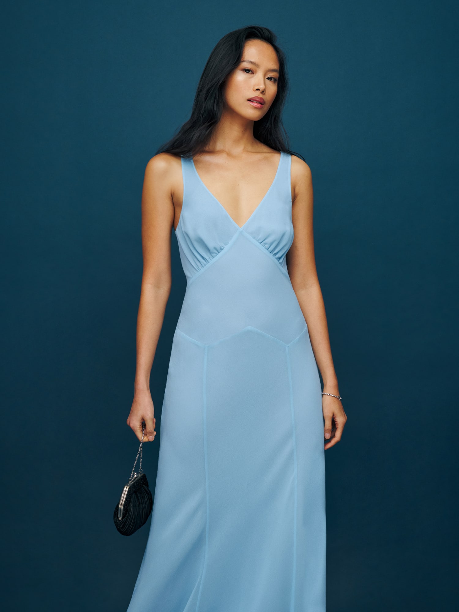 Reformation light online blue dress