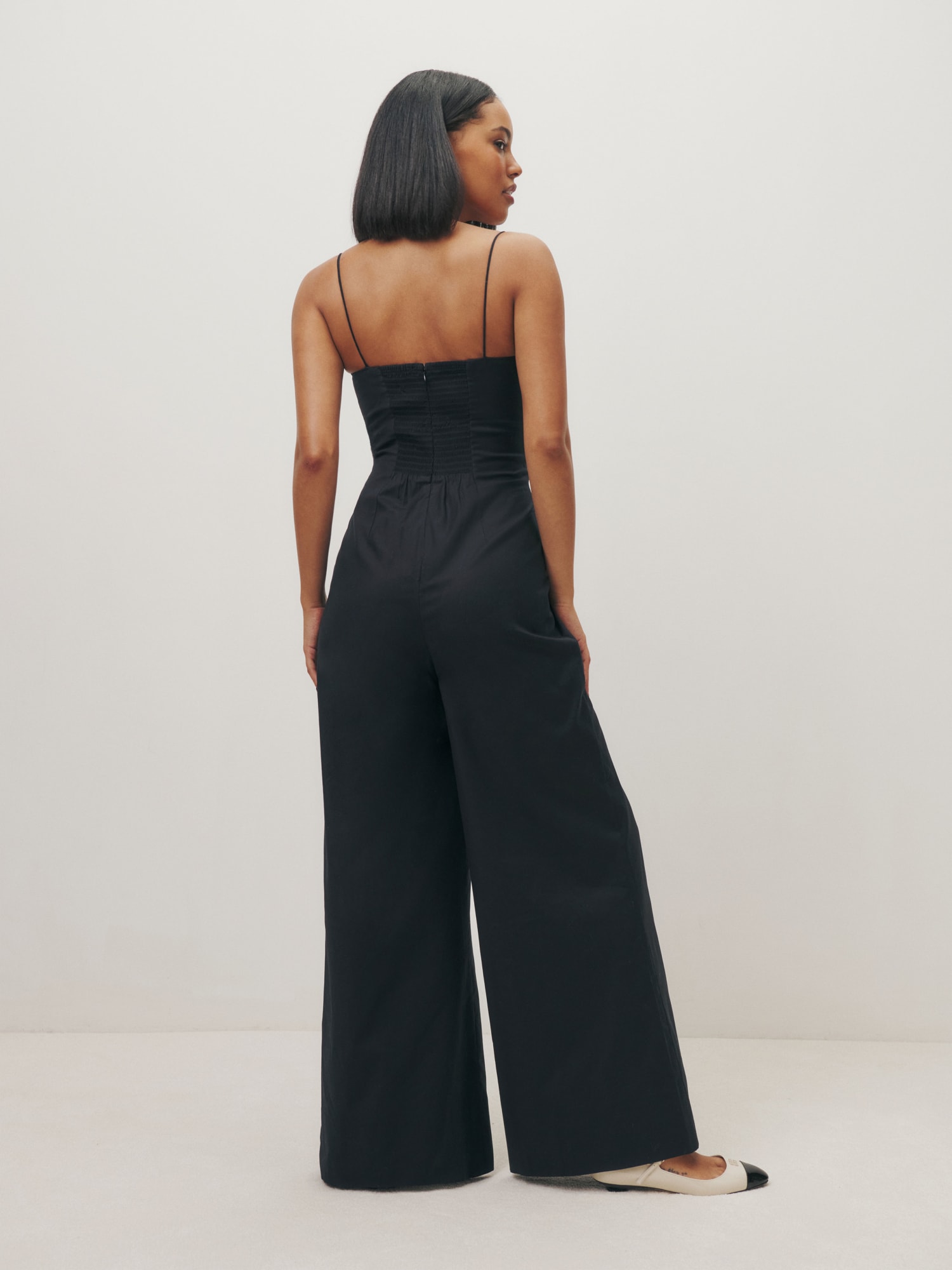 Reformation black shop jumpsuit