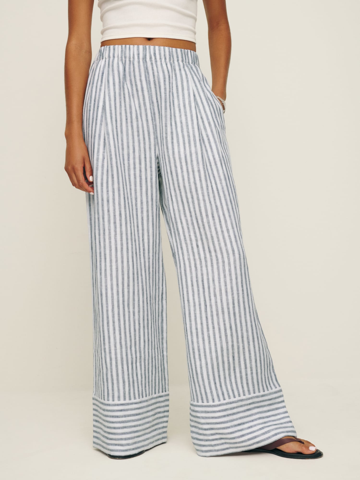 Reformation best sale striped pants