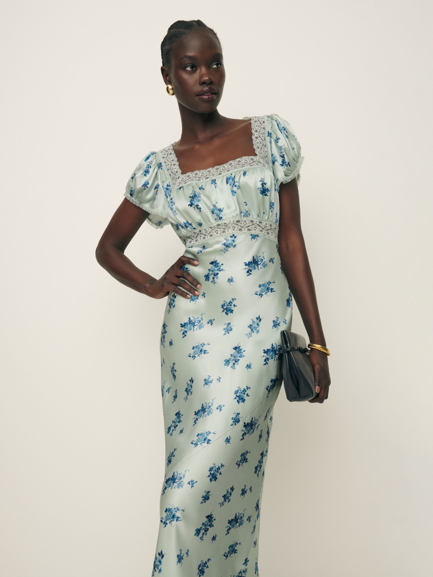 Reformation puff sleeve dress sales