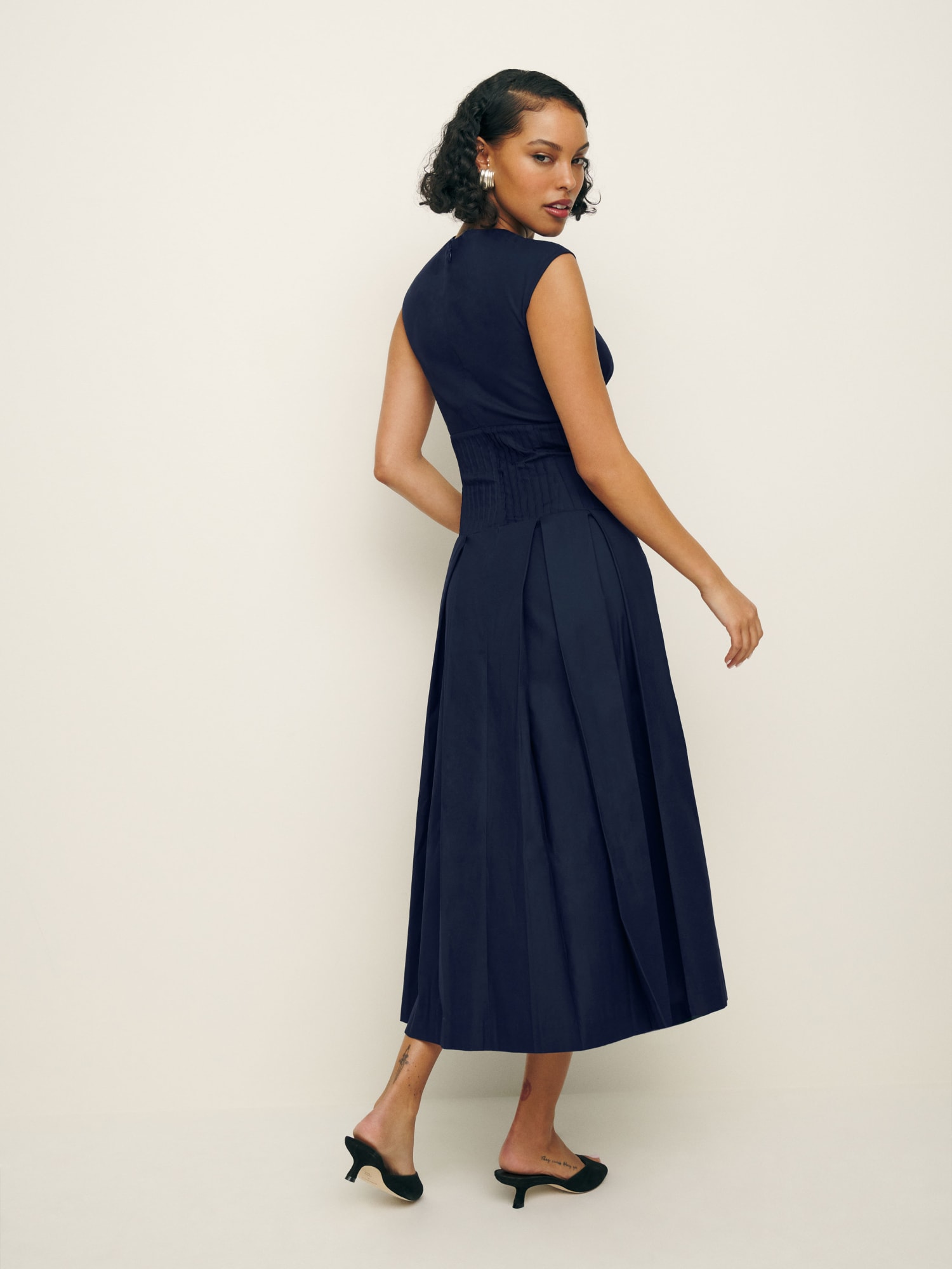 Reformation clearance navy dress