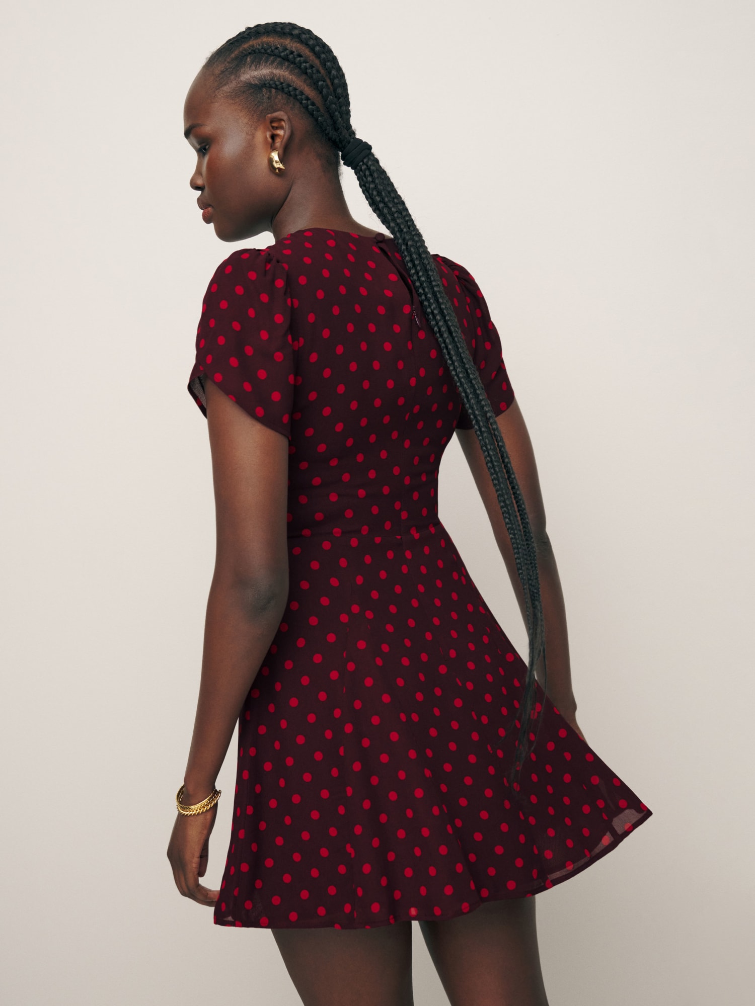 Reformation red sale polka dot dress