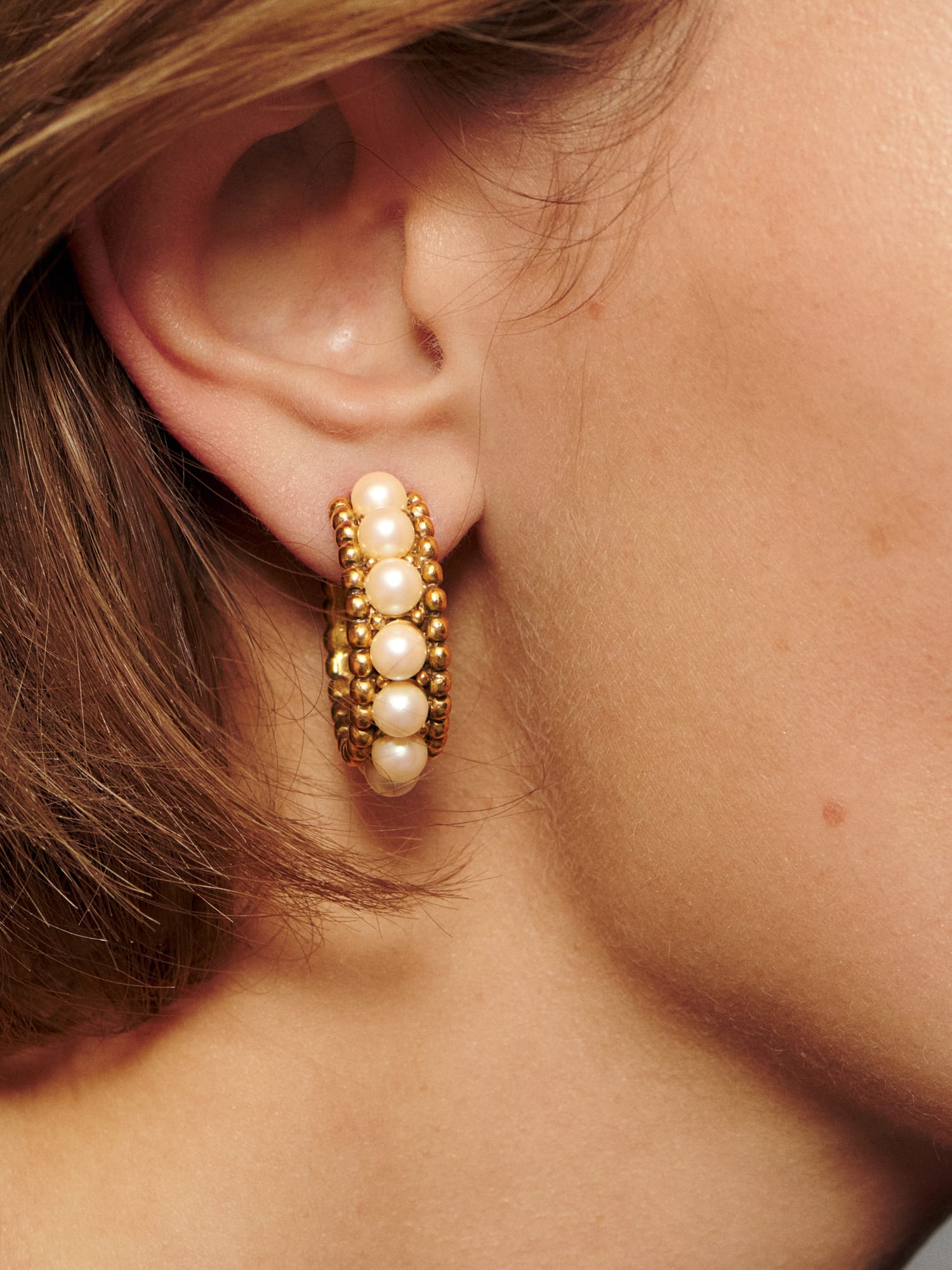 Ysl gold outlet hoop earrings