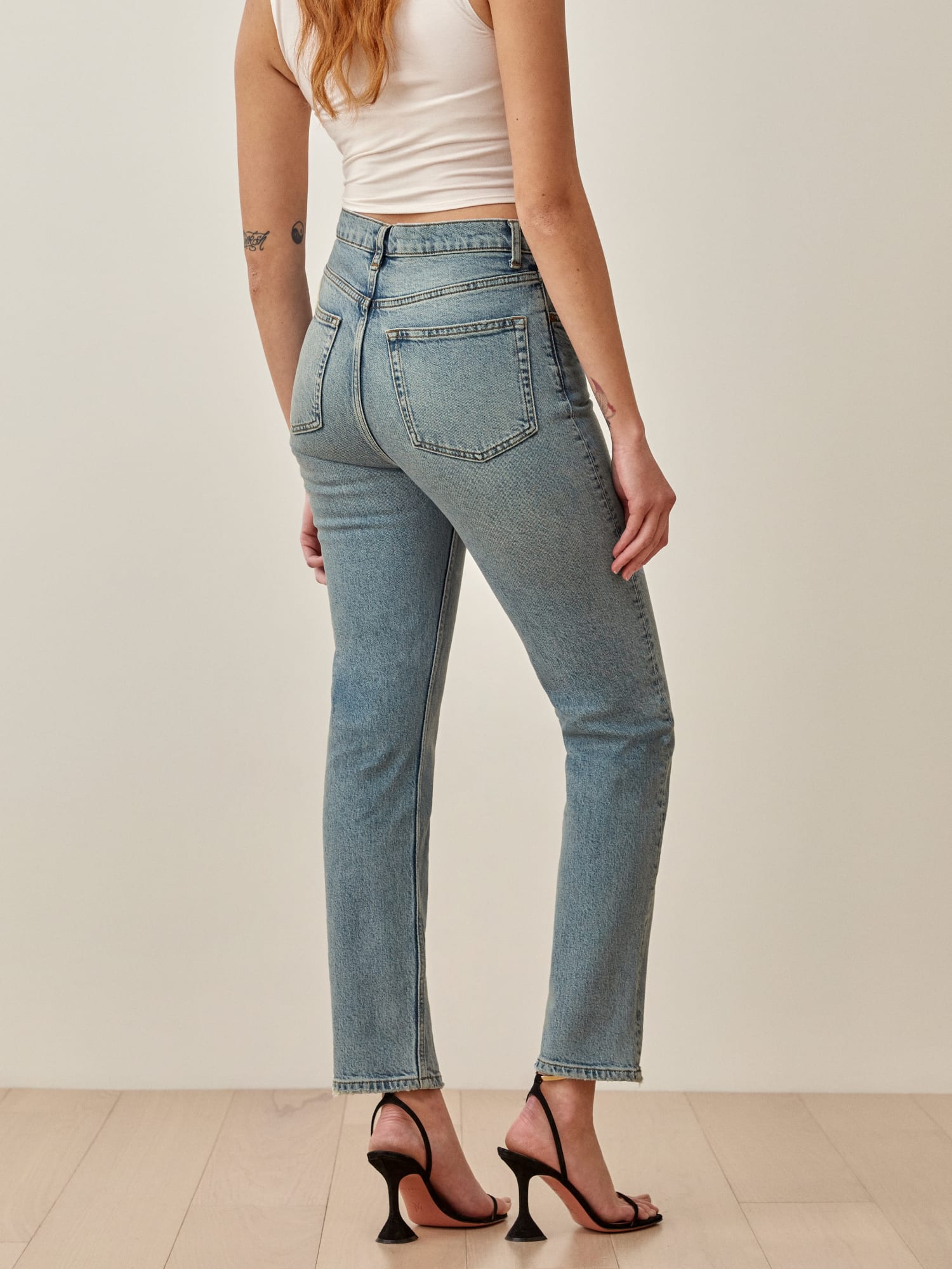 liza ultra high rise straight jeans