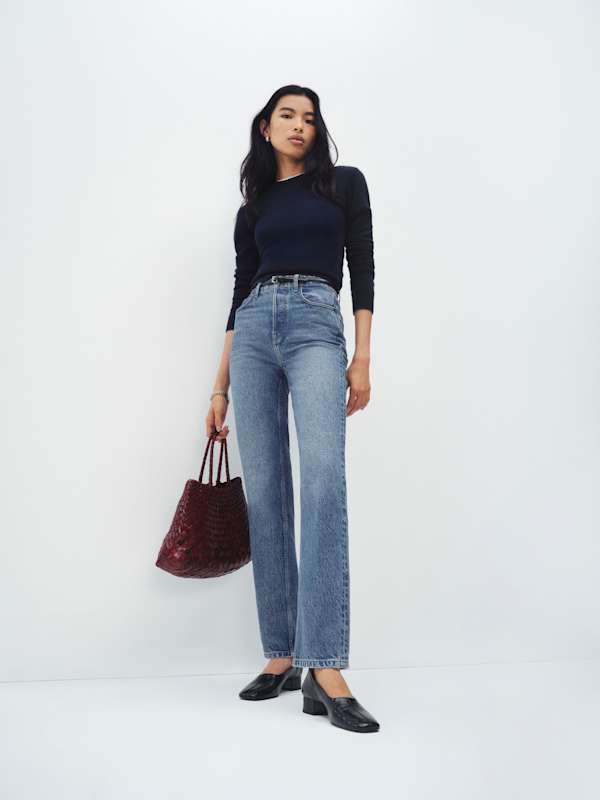 
                    Cynthia High Rise Straight Jeans
                