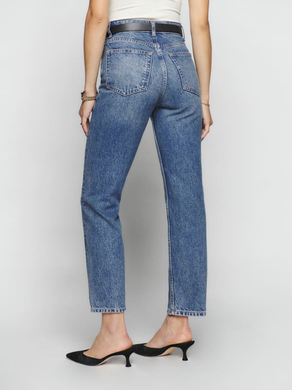 Cynthia High Rise Straight Cropped Jeans