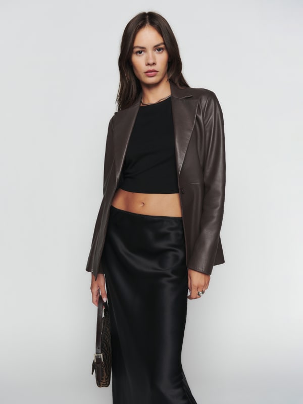 Veda Bowery Leather Blazer
