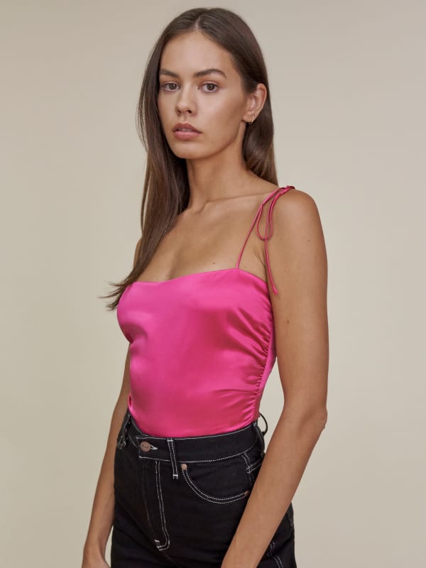 Reformation Lucrezia 100% Silk Top size 6 Pink cheapest