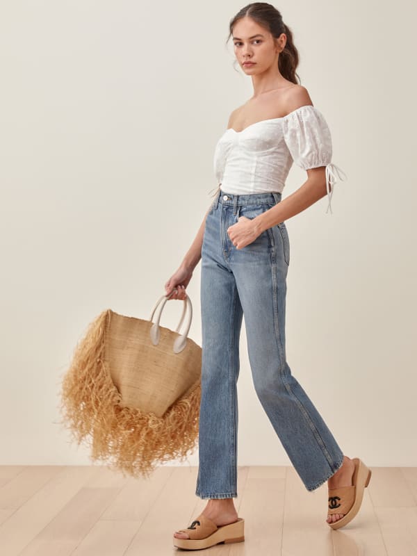 Georgia Retro High Rise Flare Jeans