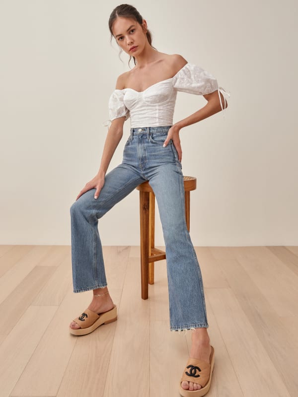 Georgia Retro High Rise Flare Jeans