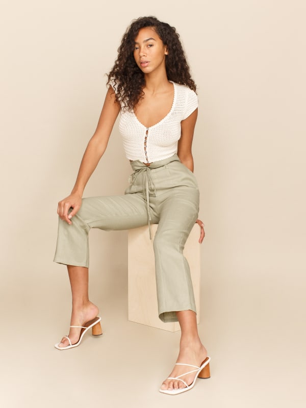 Petites Paros Linen Pant