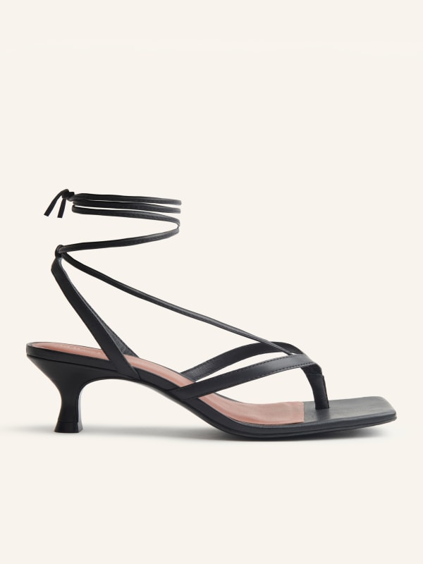 Selene Lace Up Kitten Heel Sandal