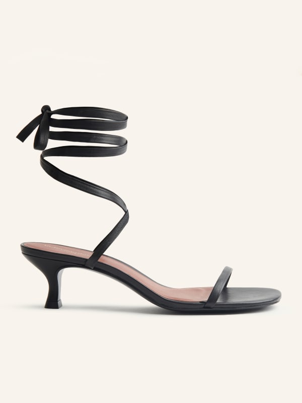 Carina Lace Up Mid Heel Sandal