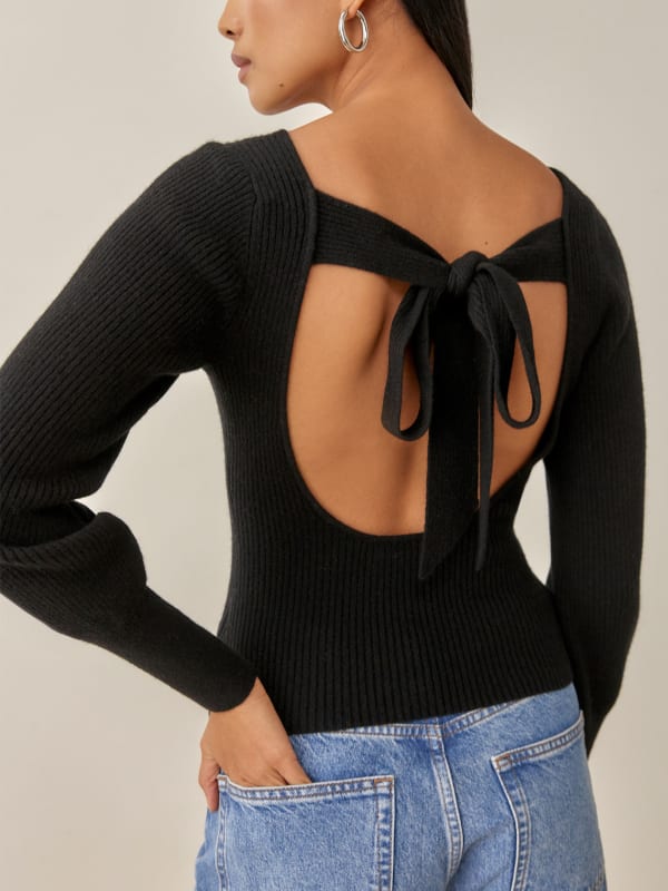 Alber Open Back Sweater