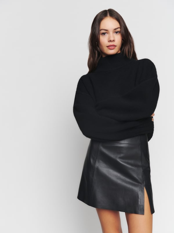 Veda Margie Leather Mini Skirt