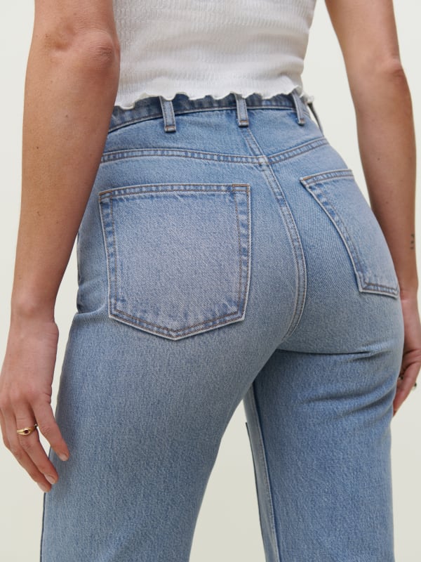 Clayton Carpenter Patch High Rise Straight Jeans